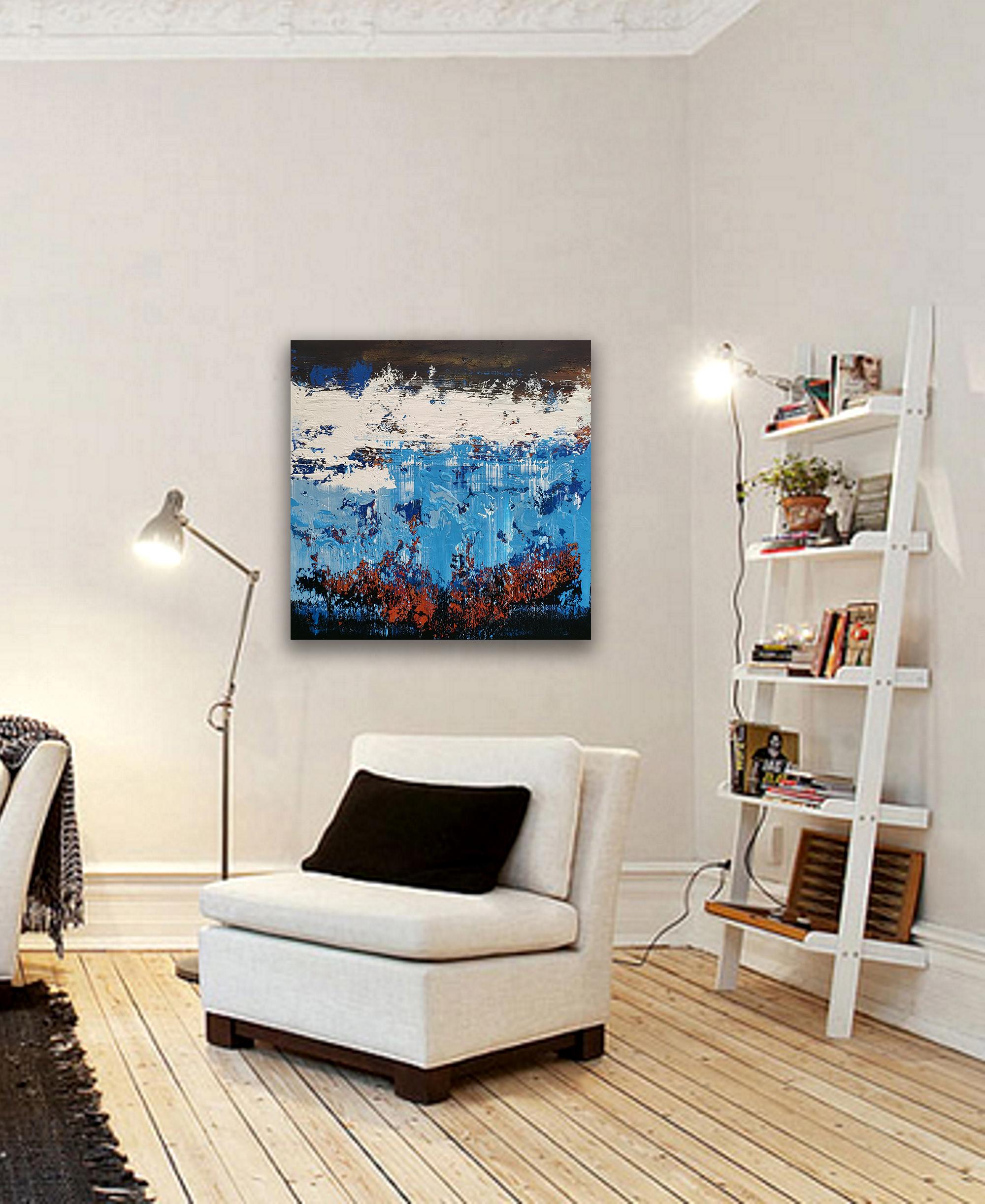 Astratto 2374 - Abstract Painting Blu di Alex Senchenko