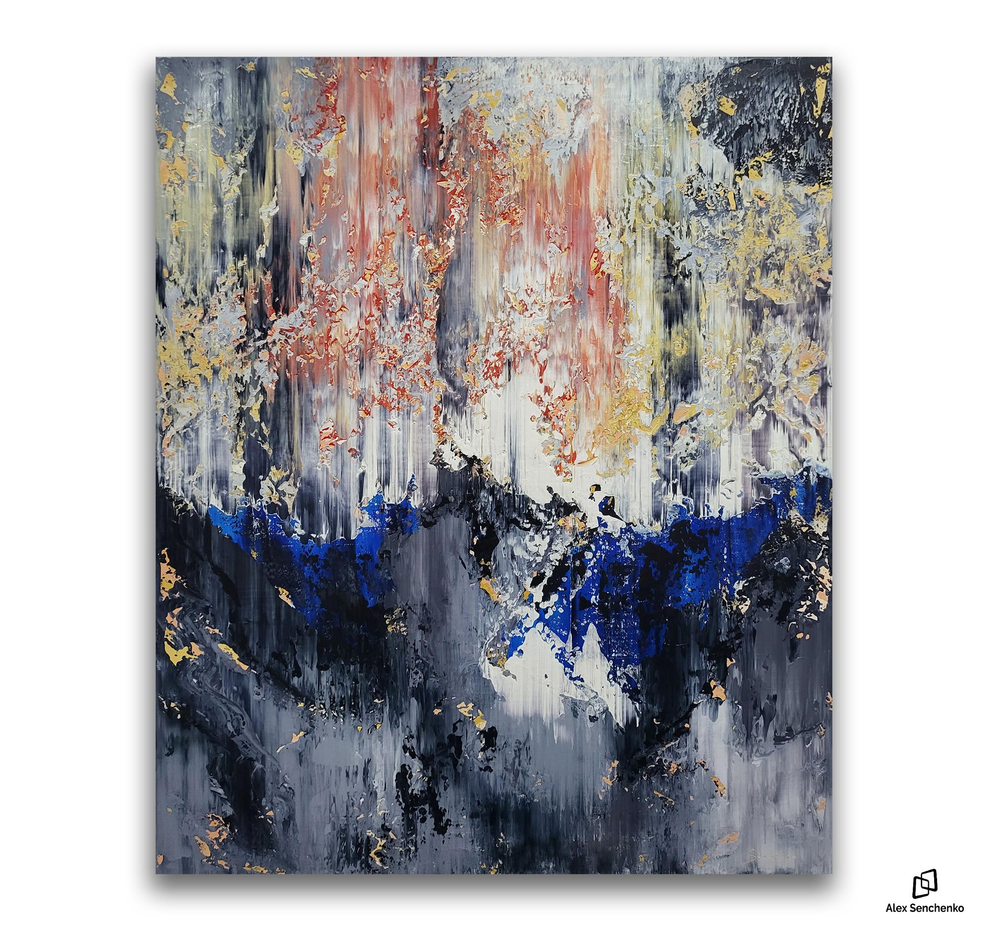 Zusammenfassung 2397 (Grau), Abstract Painting, von Alex Senchenko