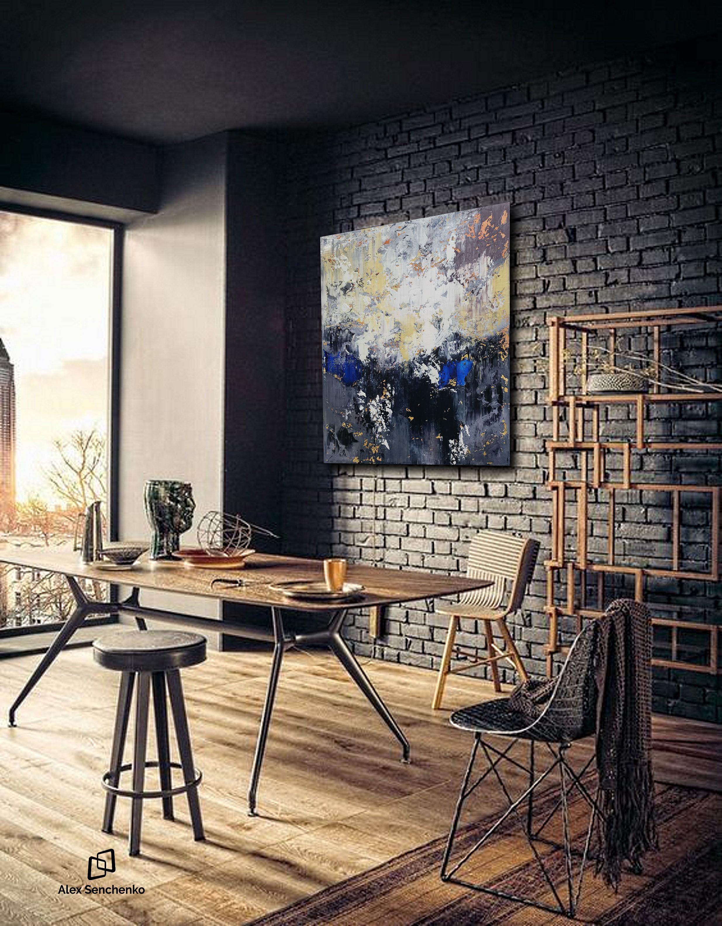 Introducing 'Abstract 2398,' a captivating painting that transcends the boundaries of traditional artistry. Measuring 120x100 cm, this masterpiece is a visual symphony of acrylic paint strokes meticulously crafted to create a mesmerizing 3D