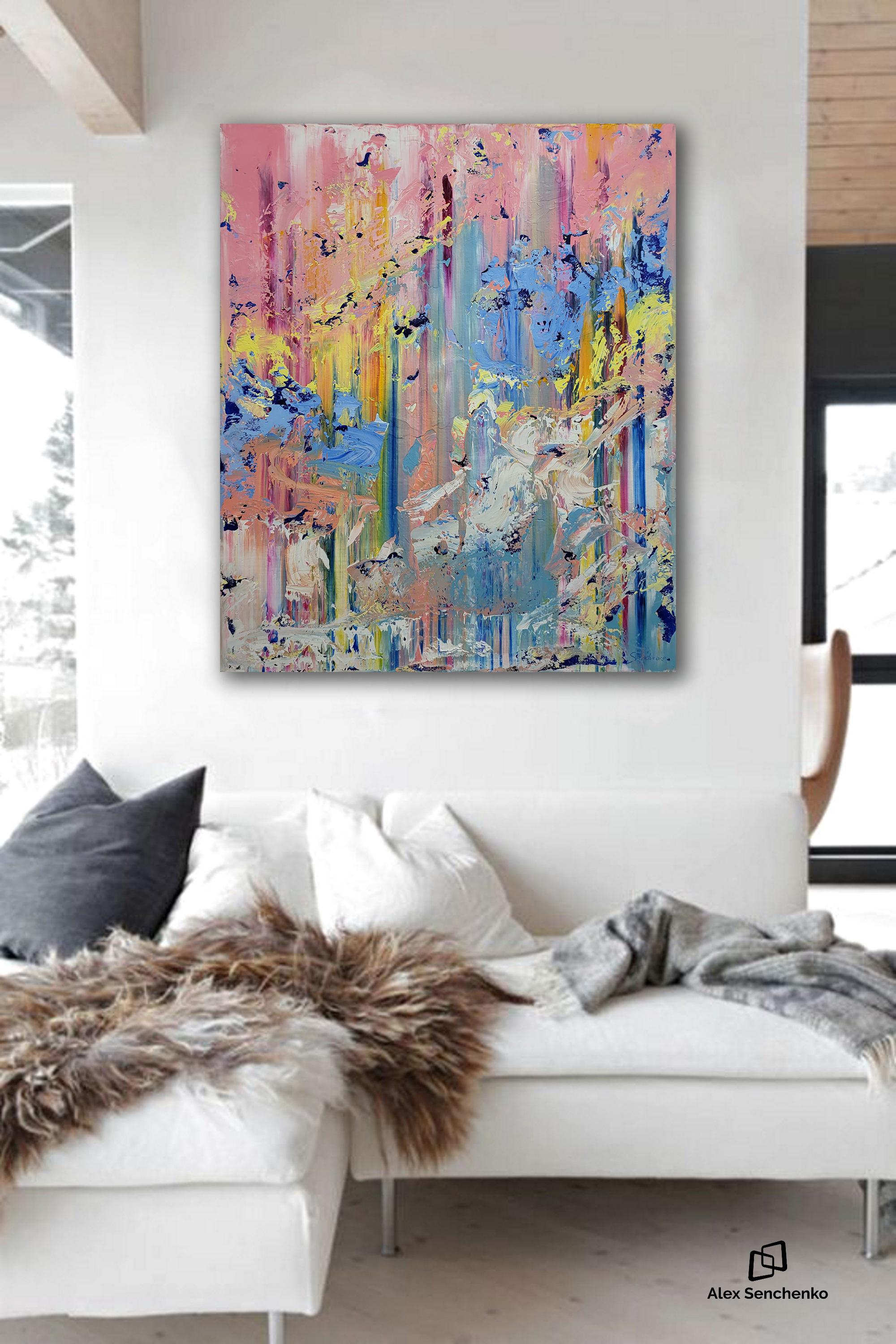Abstract 2399 - Gray Interior Painting by Alex Senchenko