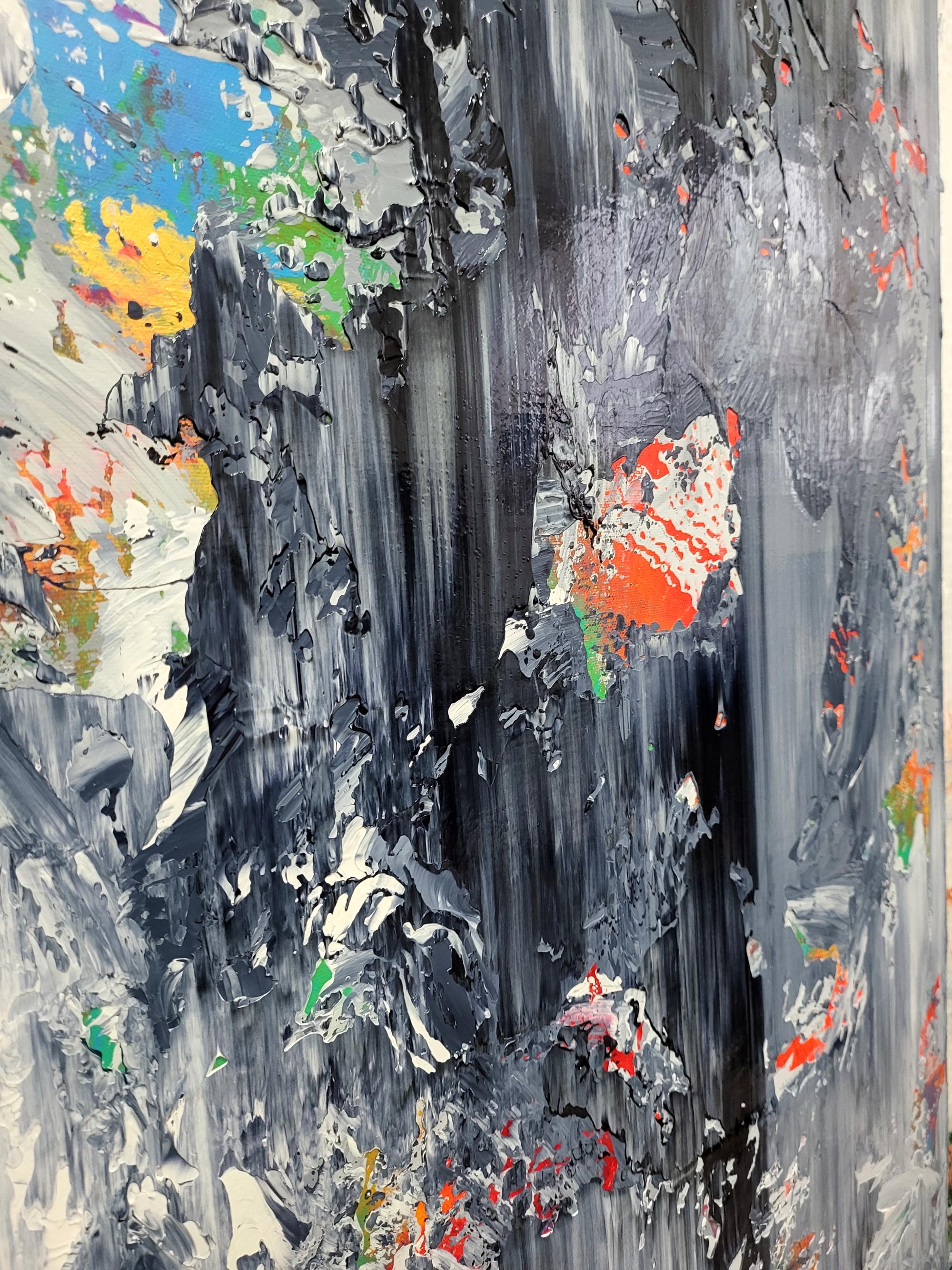 Astratto 2405 - Abstract Painting Grigio di Alex Senchenko