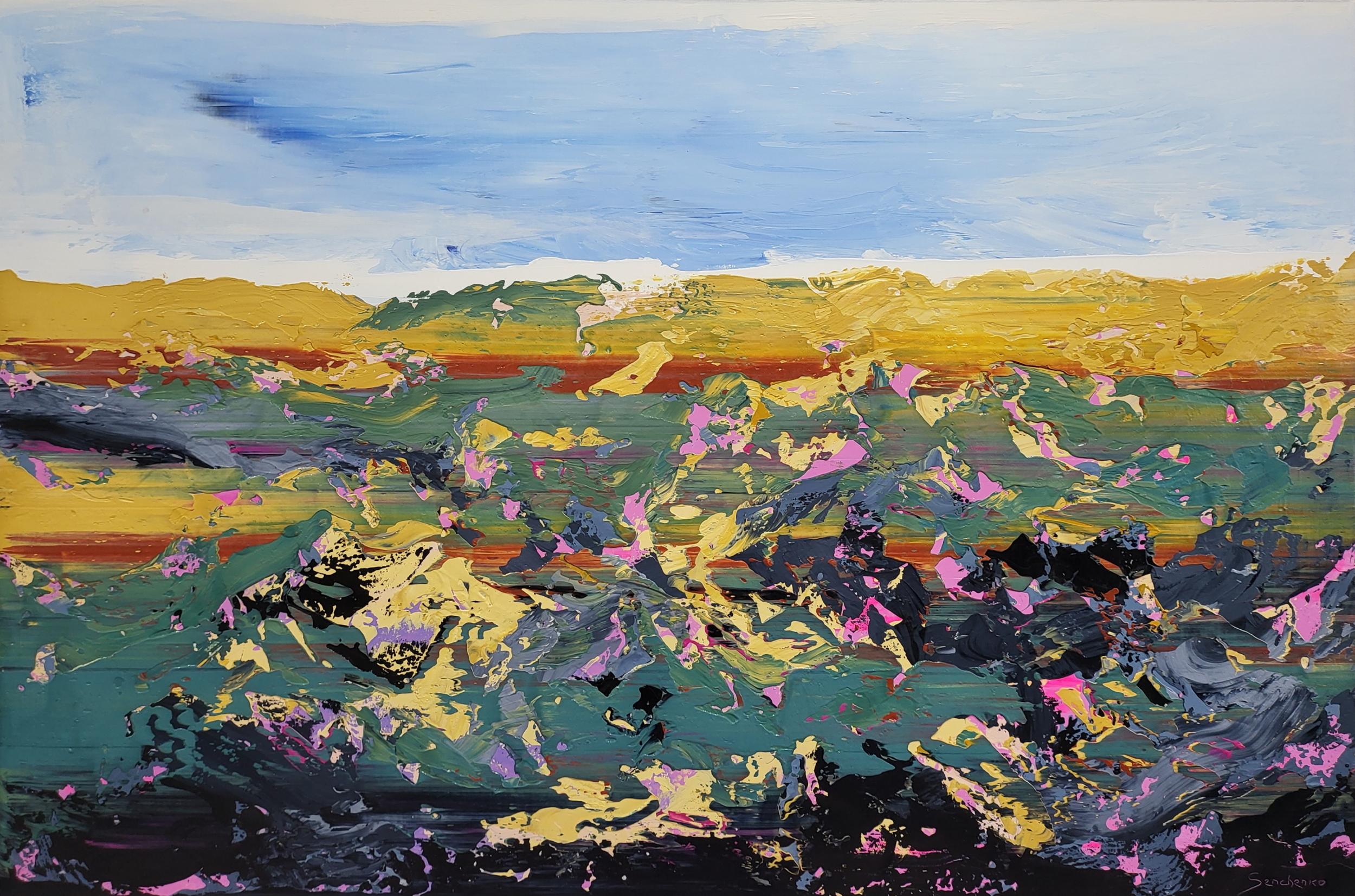 Alex Senchenko Landscape Painting - Abstract 2410
