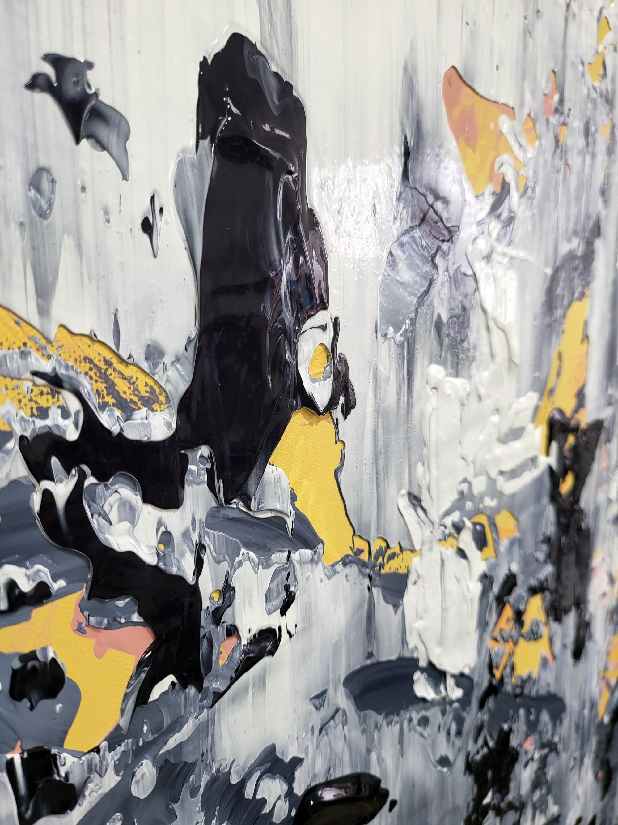 Astratto 2414 - Landscape Painting Grigio di Alex Senchenko