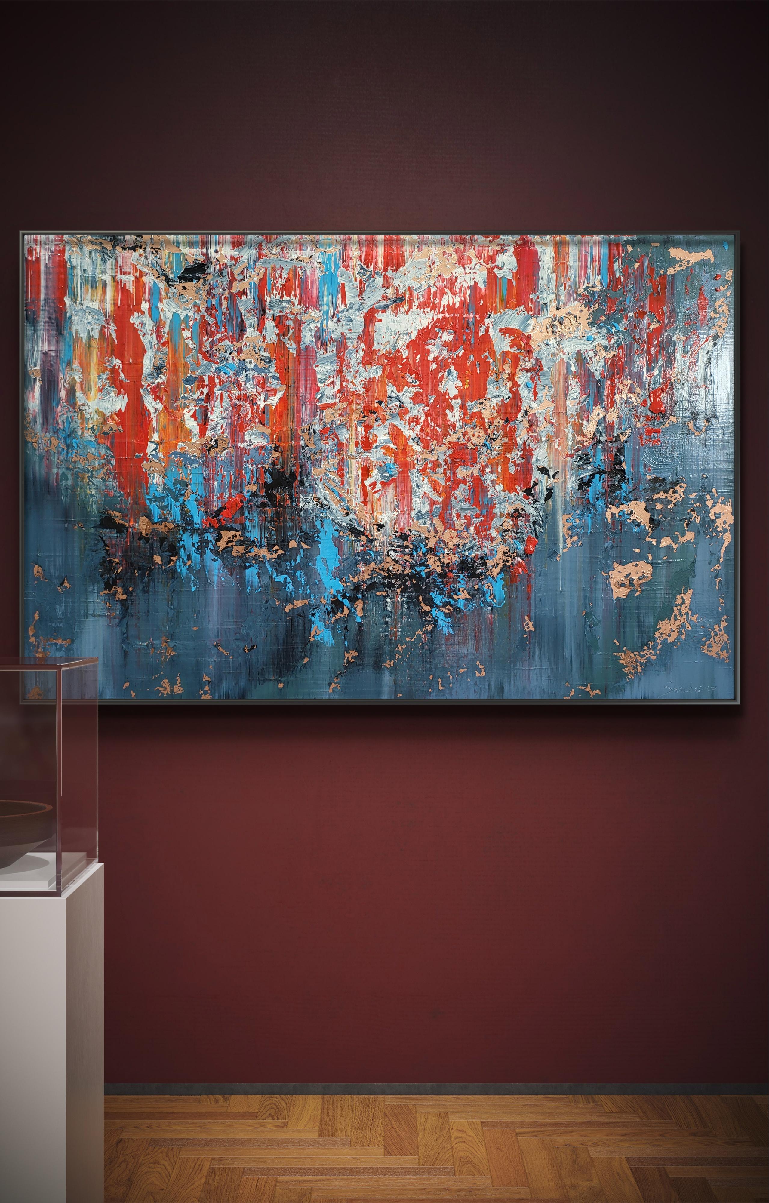 Abstract 2424 - Gray Abstract Painting by Alex Senchenko