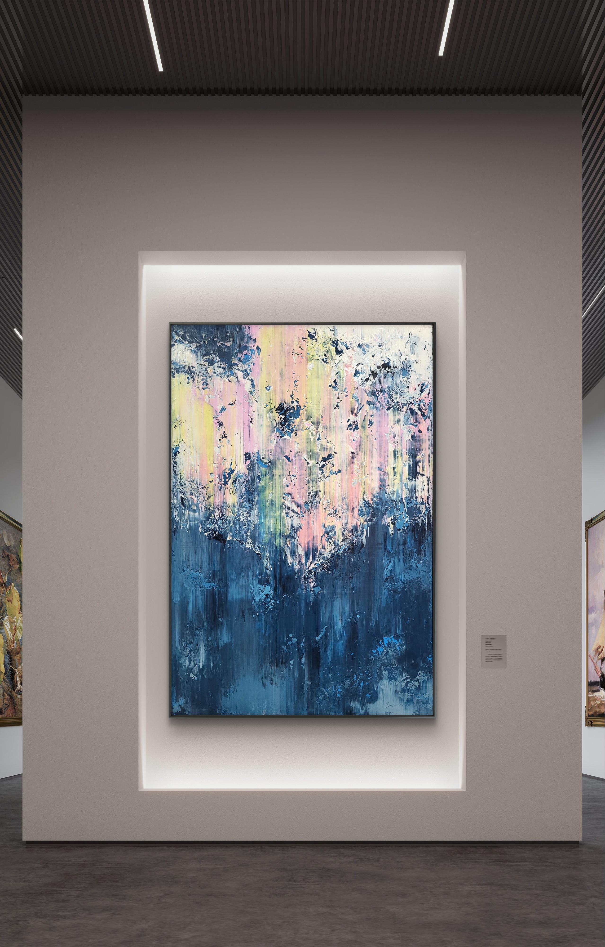 Abstract 2439 - Blue Interior Painting by Alex Senchenko