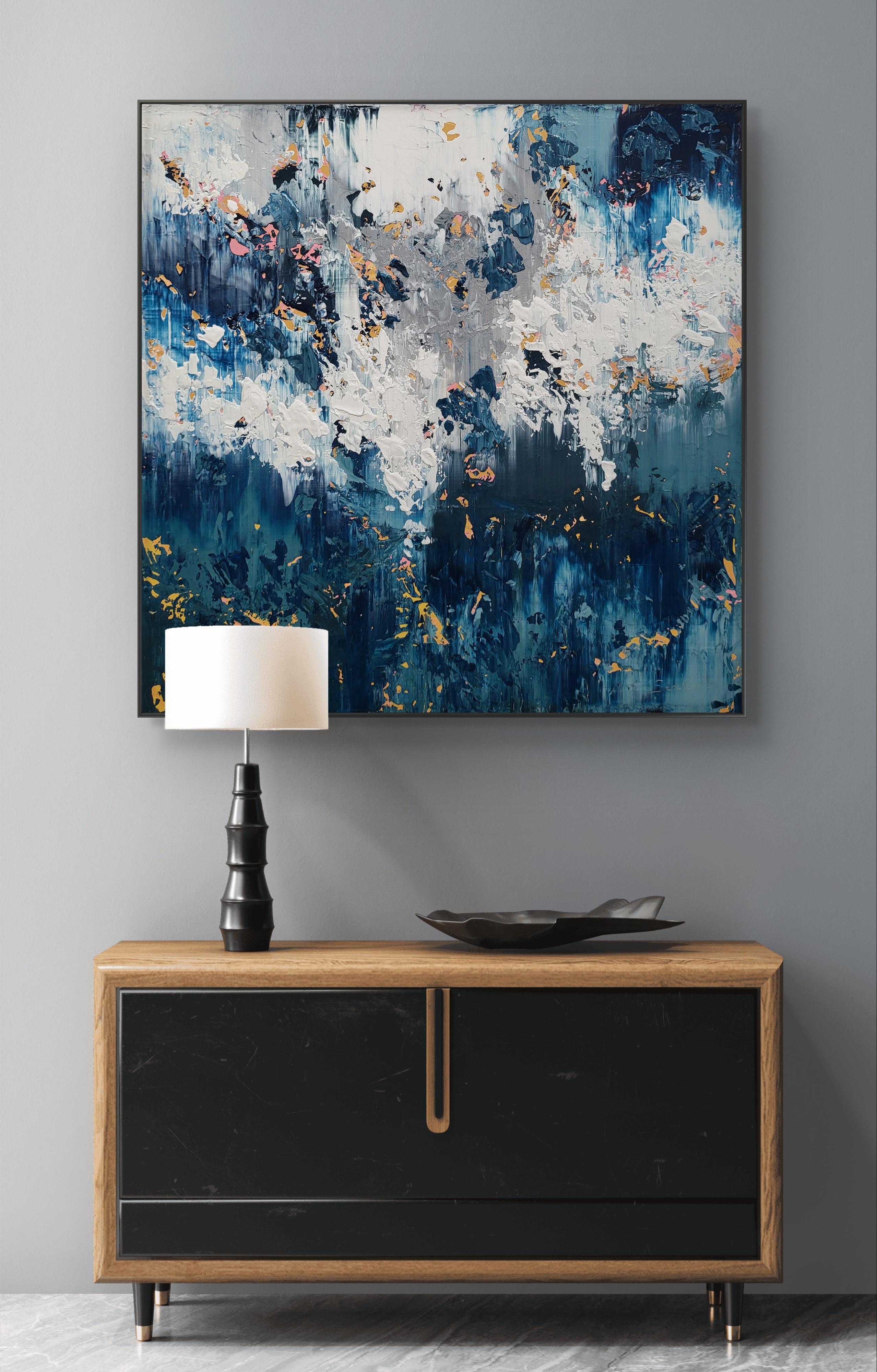 Astratto 2447 - Interior Painting Blu di Alex Senchenko