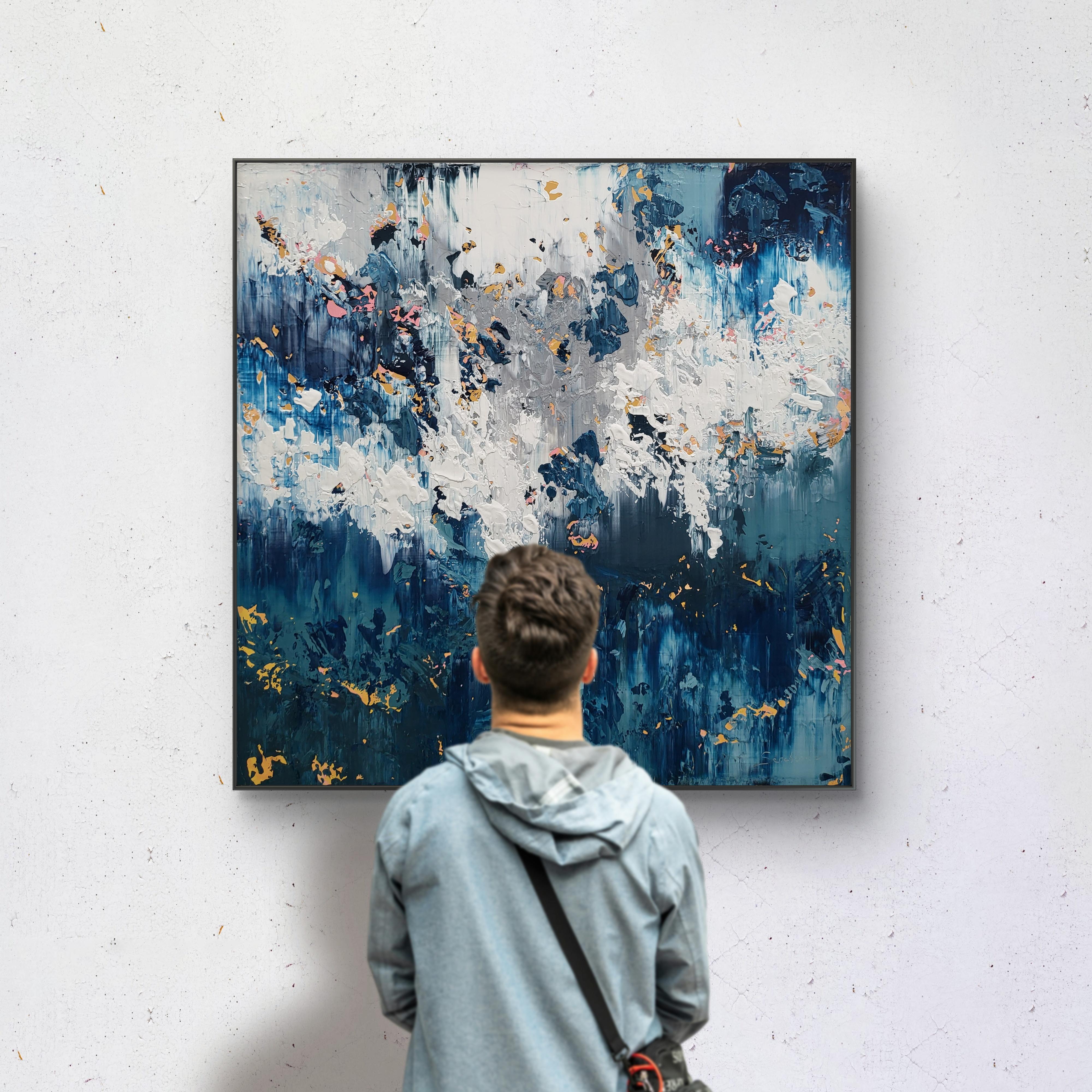 In questa creazione ho scatenato una tempesta di emozioni, mescolando agitazione e tranquillità attraverso gli acrilici. I miei tratti, ampi e impulsivi, trasmettono la cruda intensità dell'espressionismo e la profondità dell'impressionismo.