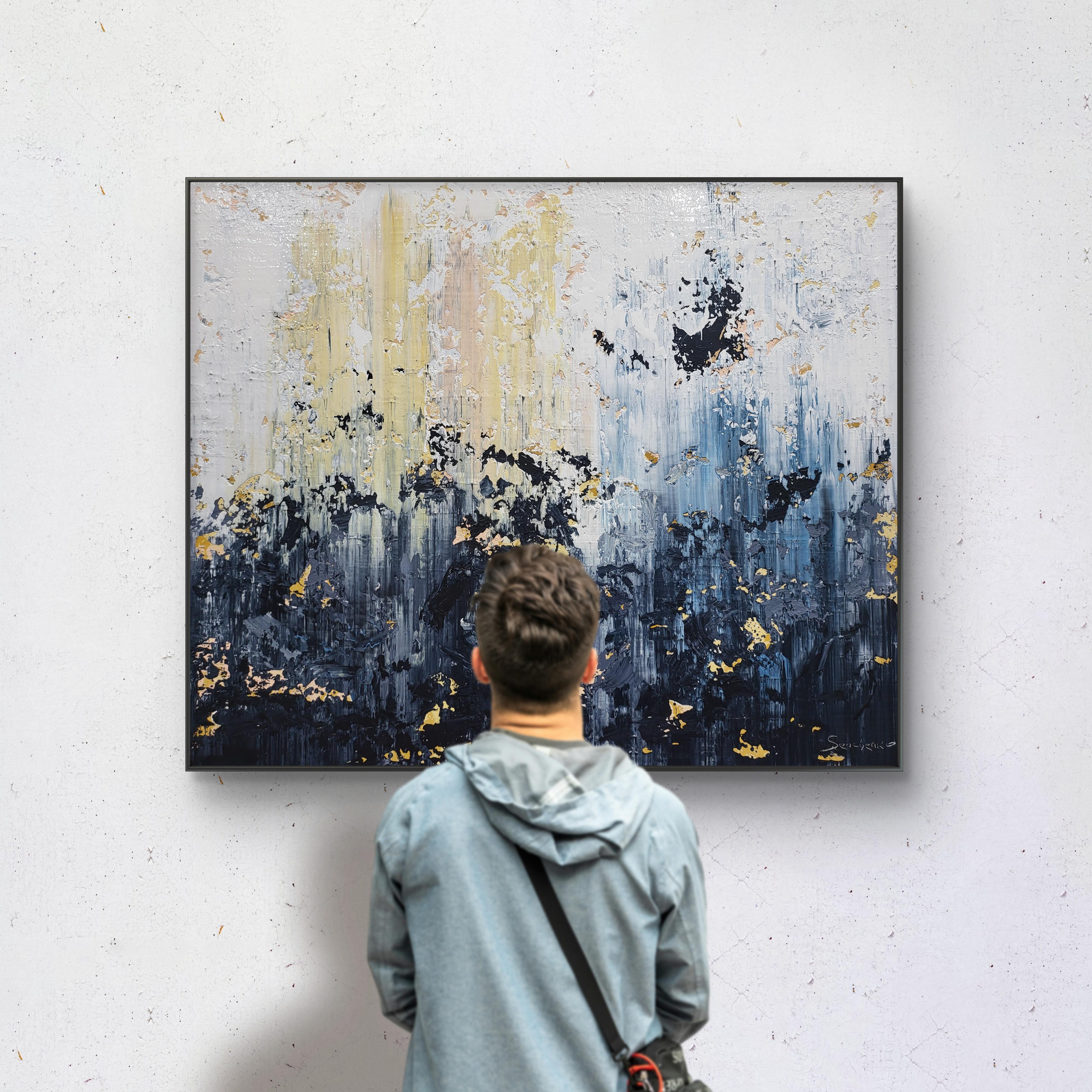 Astratto 2459 - Abstract Painting Grigio di Alex Senchenko