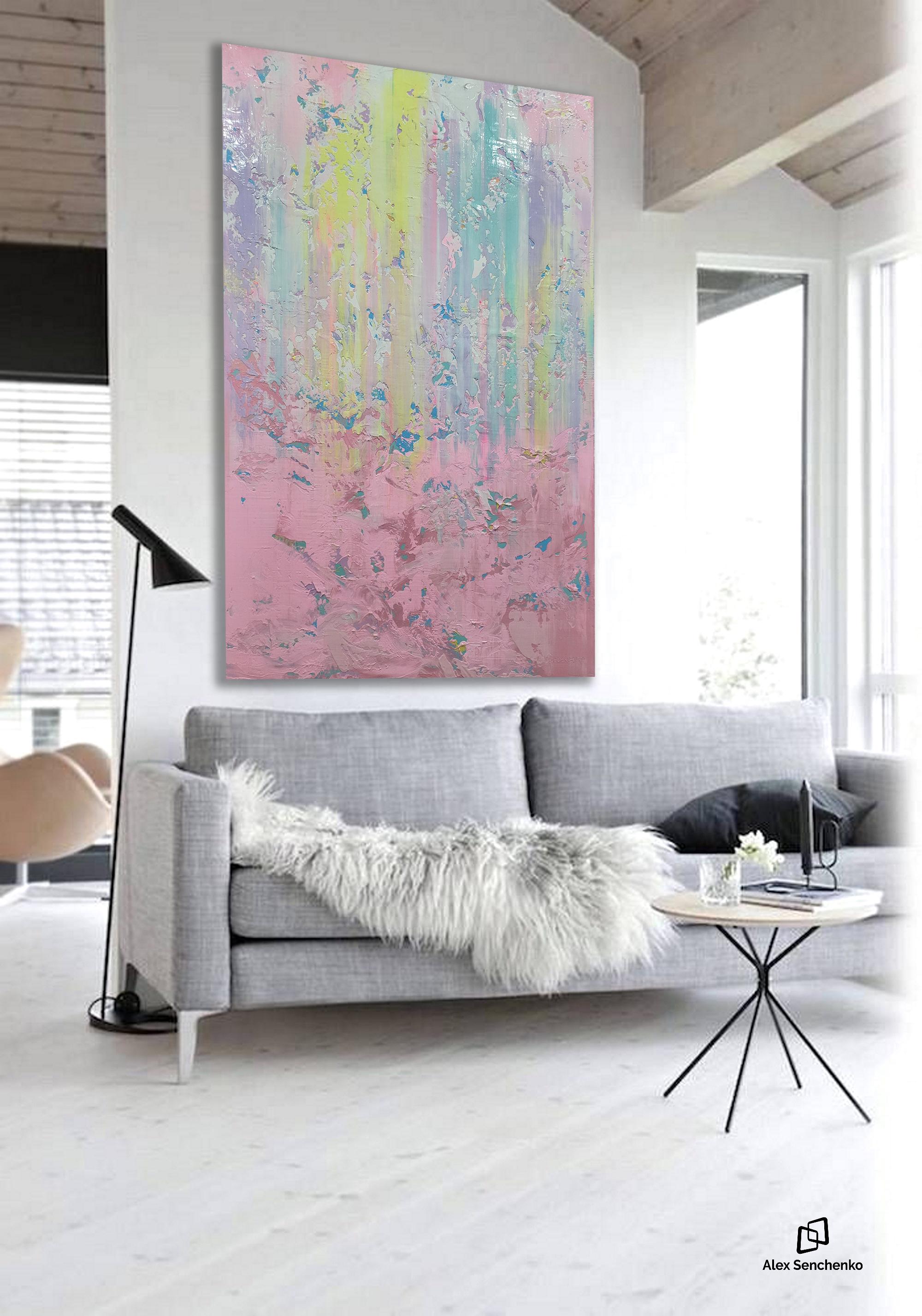 Astratto 2474 - Abstract Painting Grigio di Alex Senchenko