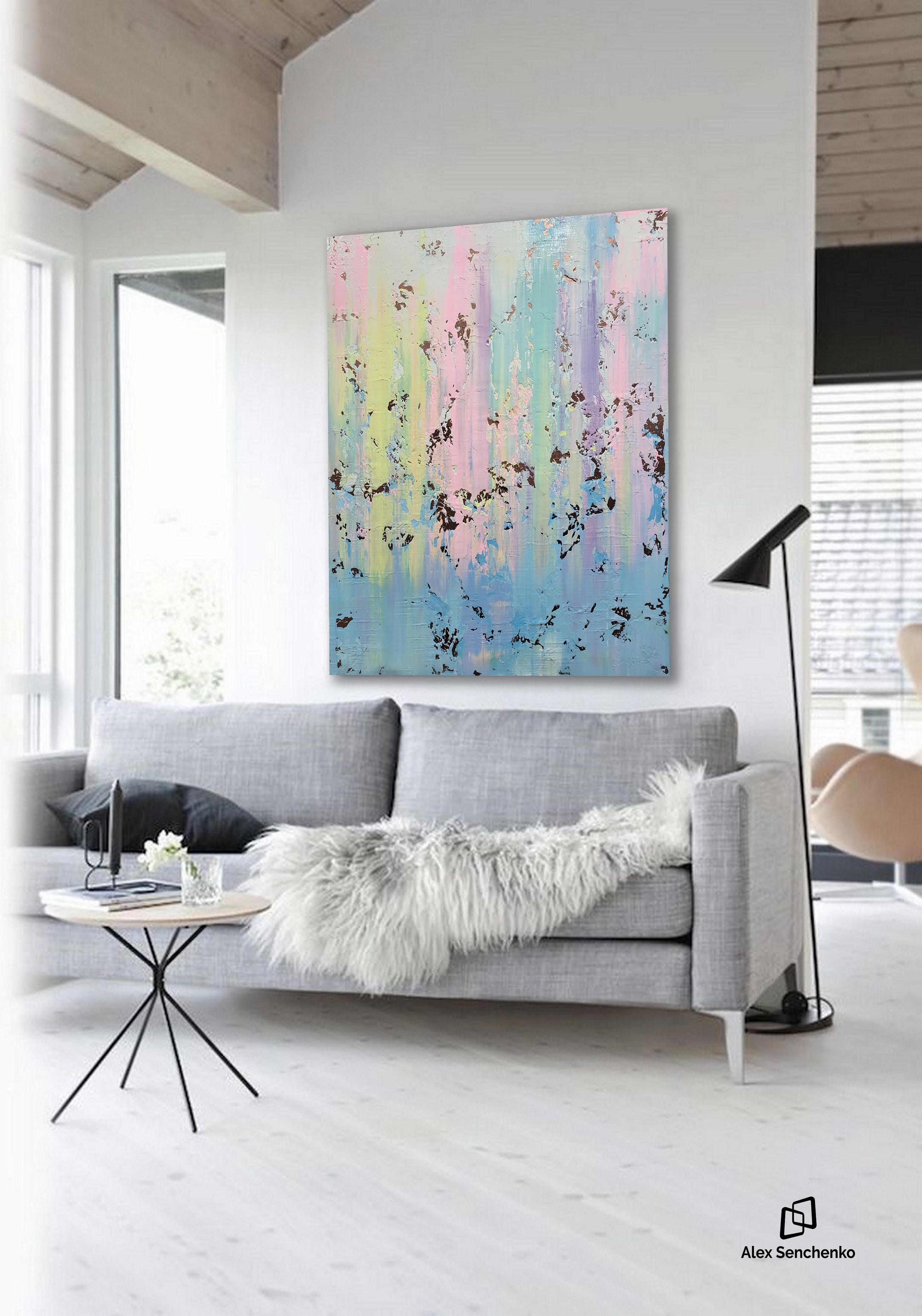 Astratto 2475 - Abstract Painting Grigio di Alex Senchenko