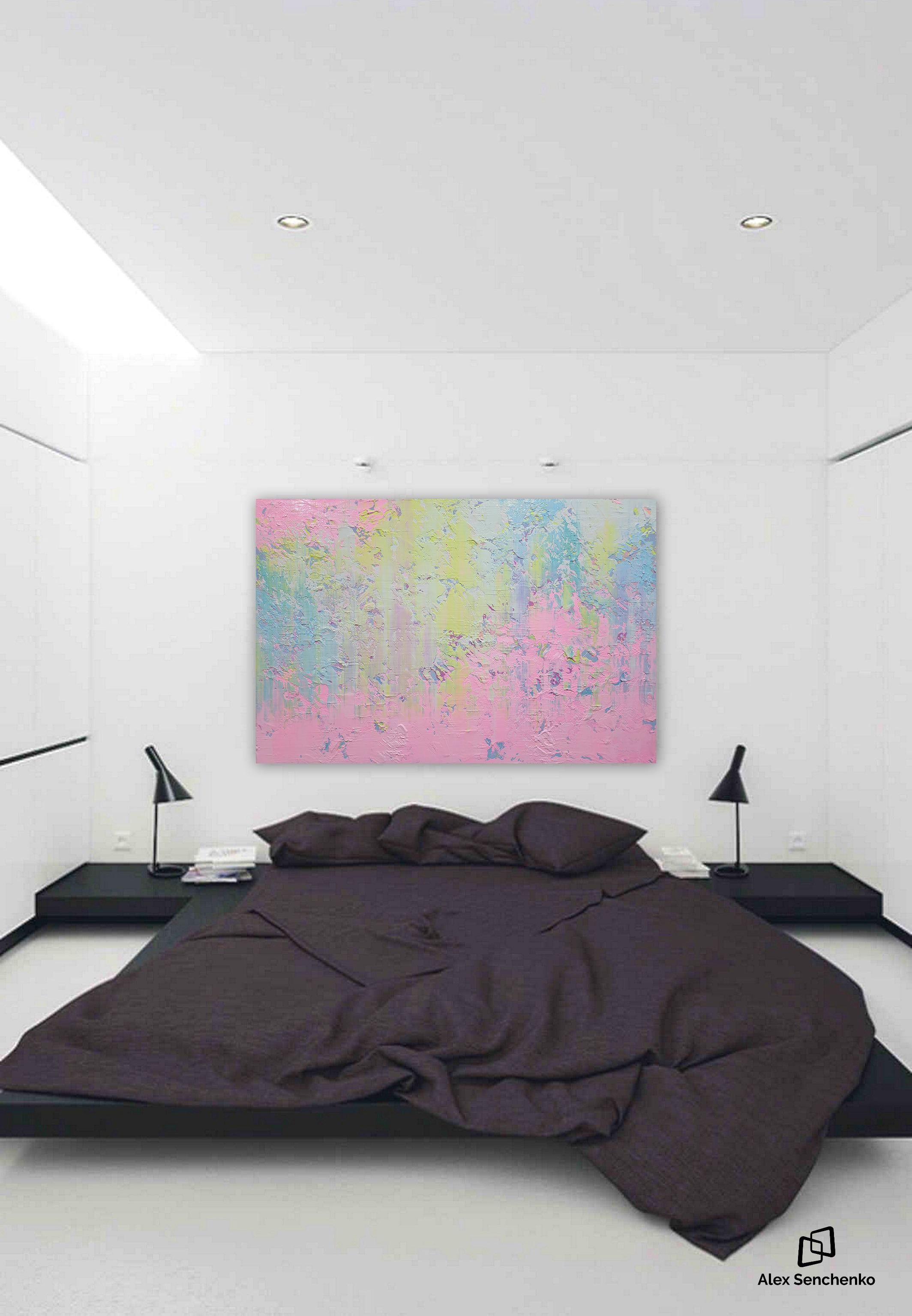 Astratto 2477 - Landscape Painting Grigio di Alex Senchenko