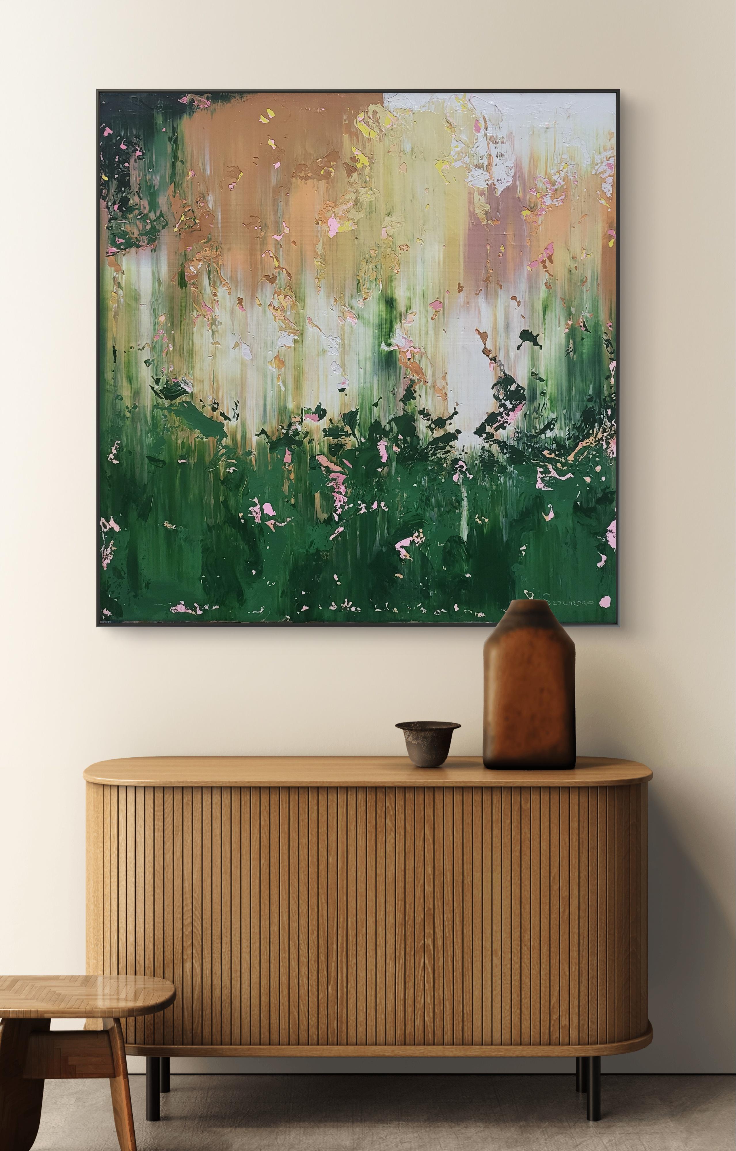 Abstract 2479 - Brown Abstract Painting by Alex Senchenko