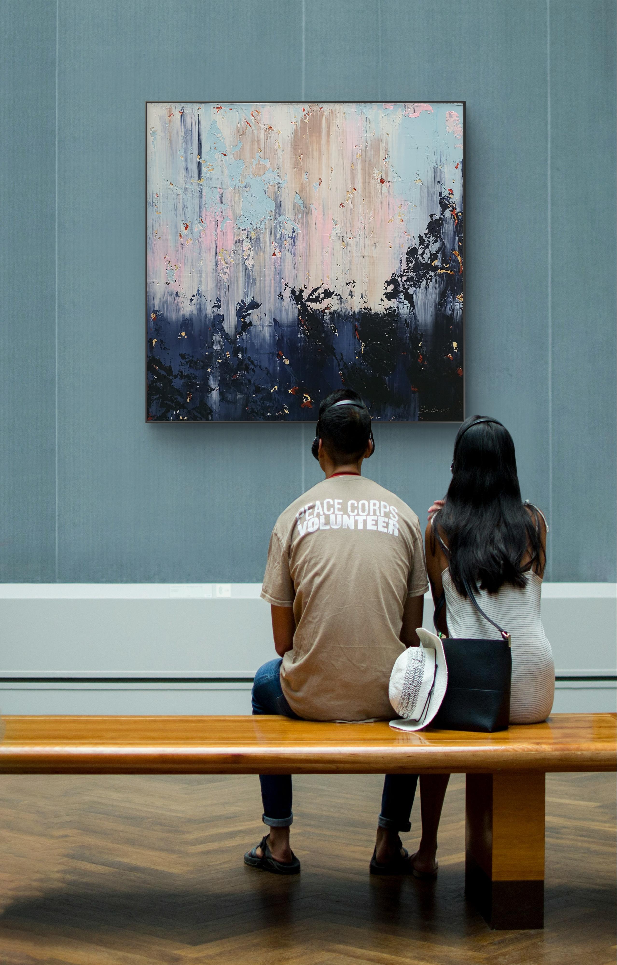 Nel creare quest'opera, ho abbracciato la fluidità degli acrilici per esplorare uno spettro di emozioni, mescolando tratti astratti e impressionistici. I colori discendenti rispecchiano la bellezza effimera della natura: momenti di chiarezza seguiti