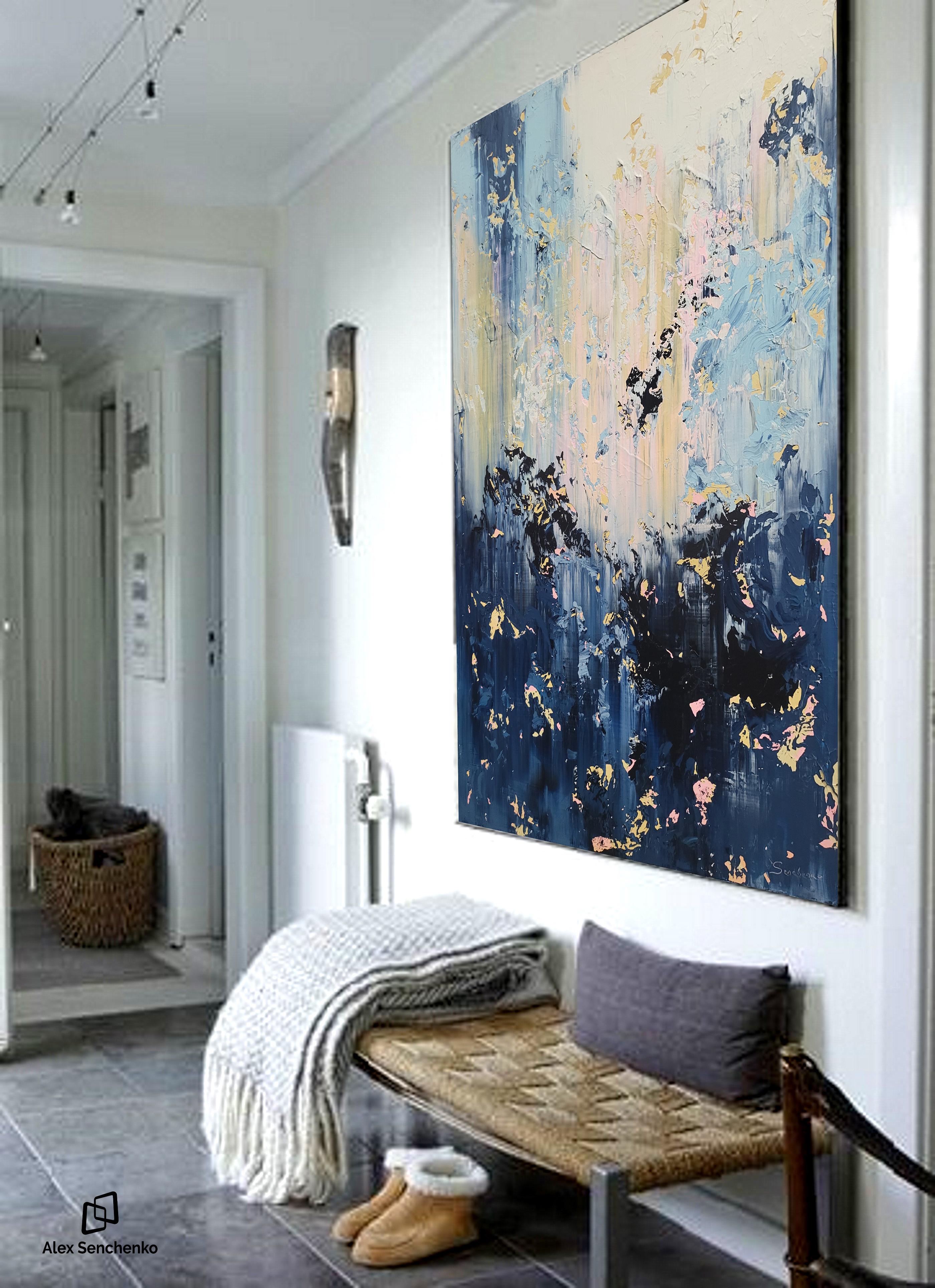 Astratto 2509 - Landscape Painting Grigio di Alex Senchenko