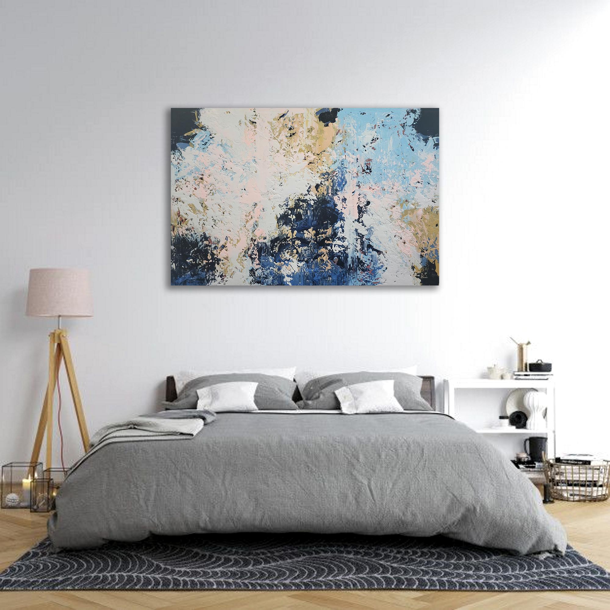 Abstract 2514 - Gray Landscape Painting by Alex Senchenko