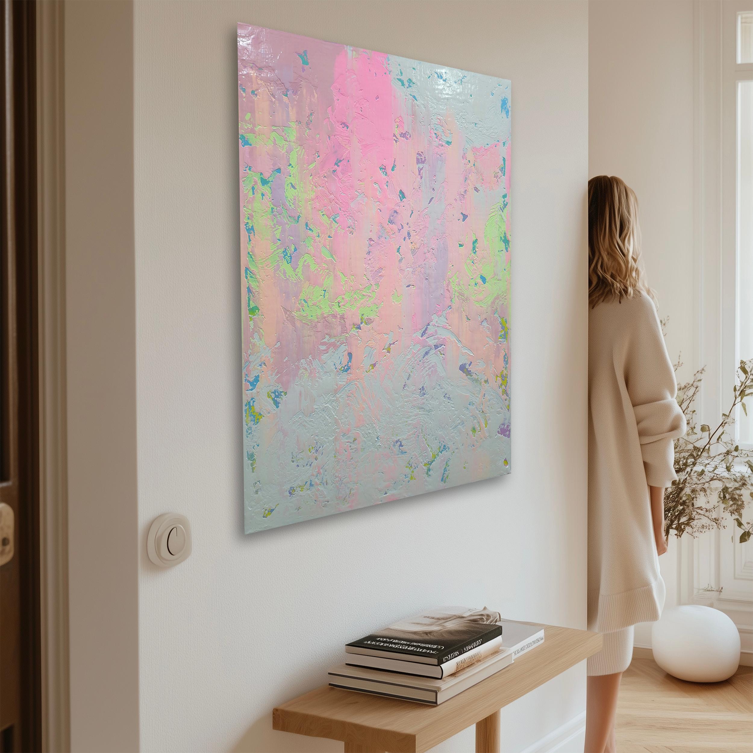 Abstract 2515 - Gray Abstract Painting by Alex Senchenko