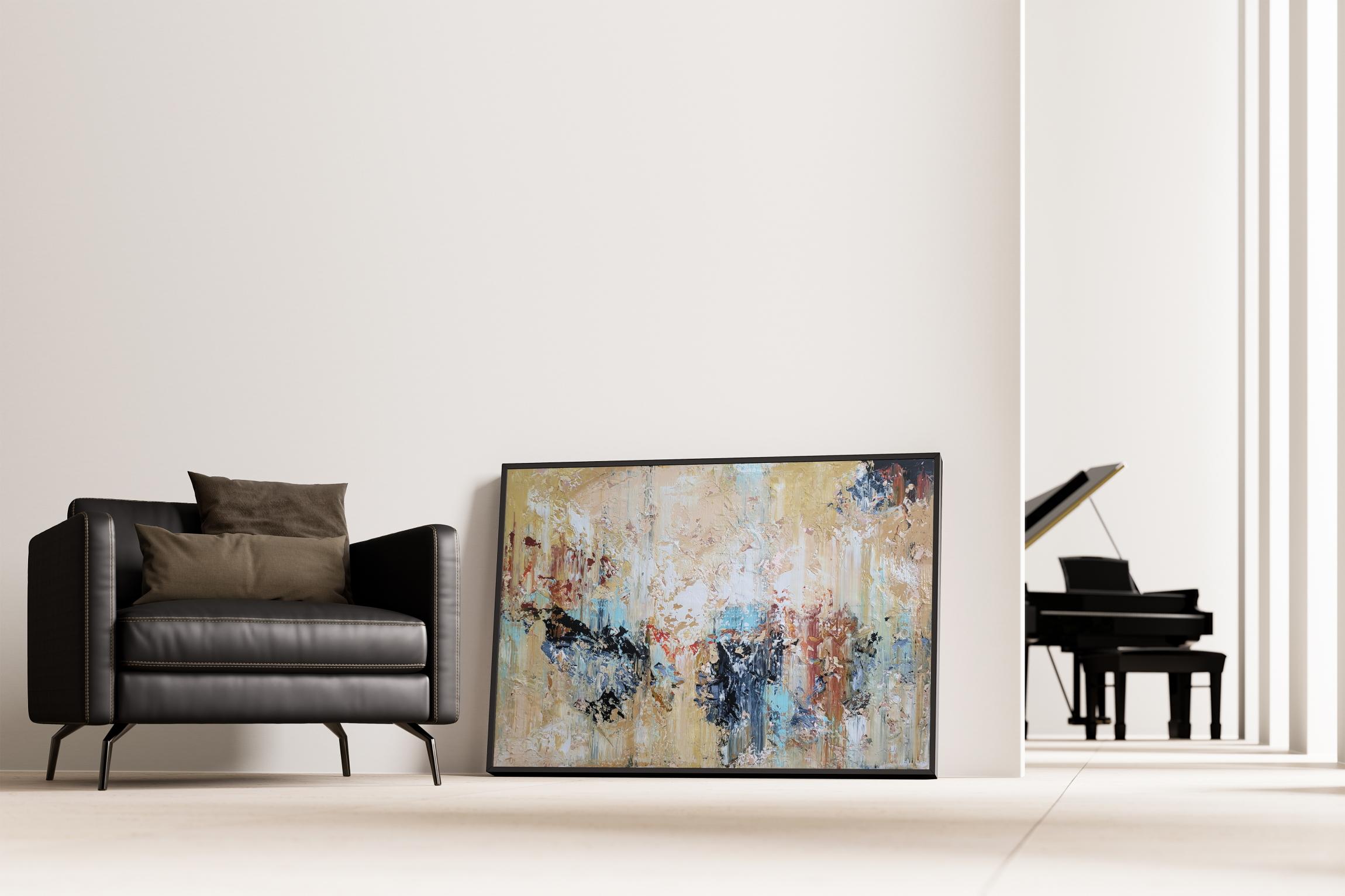Abstract 2519 - Brown Abstract Painting by Alex Senchenko