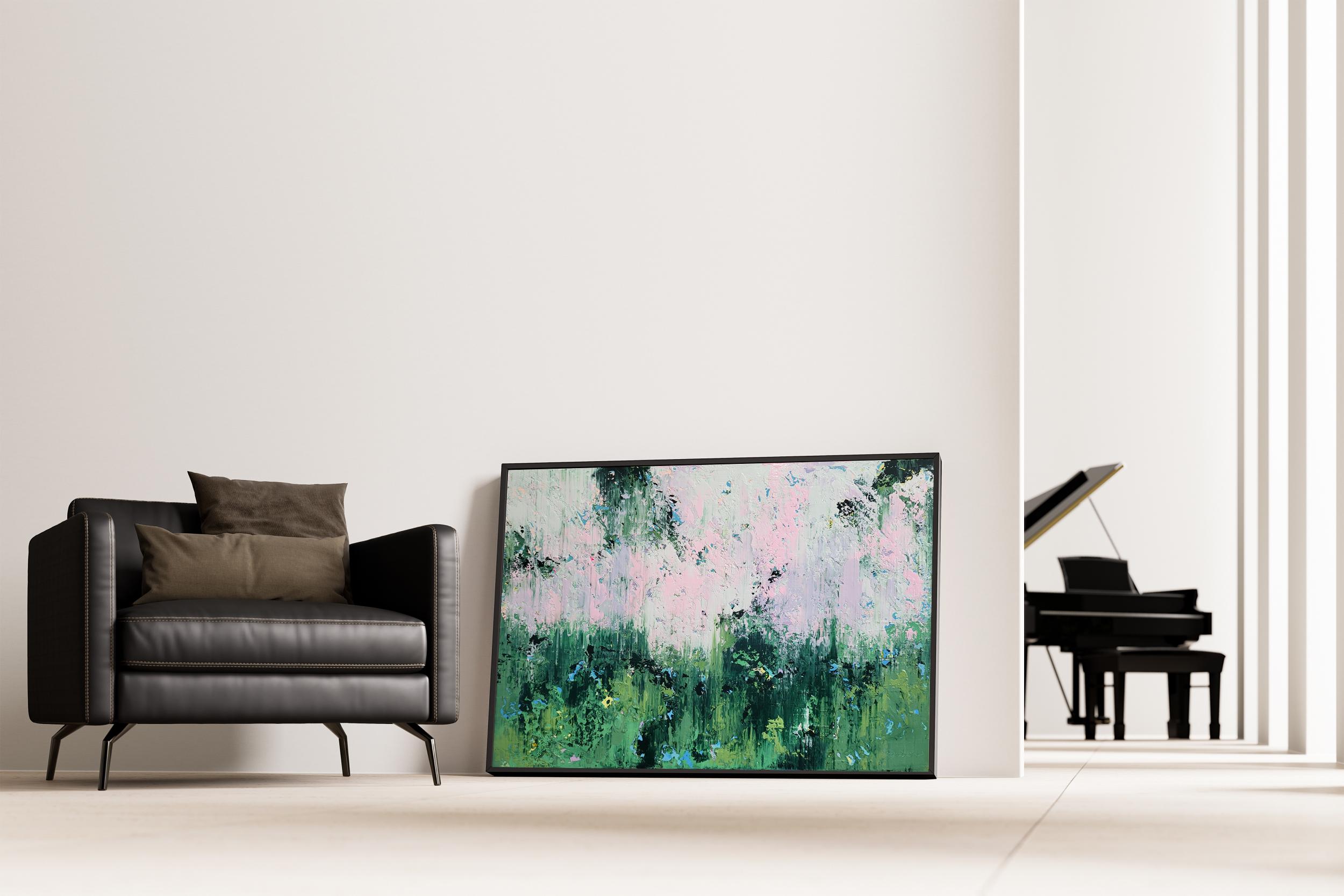 Abstract 2521 - Gray Landscape Painting by Alex Senchenko
