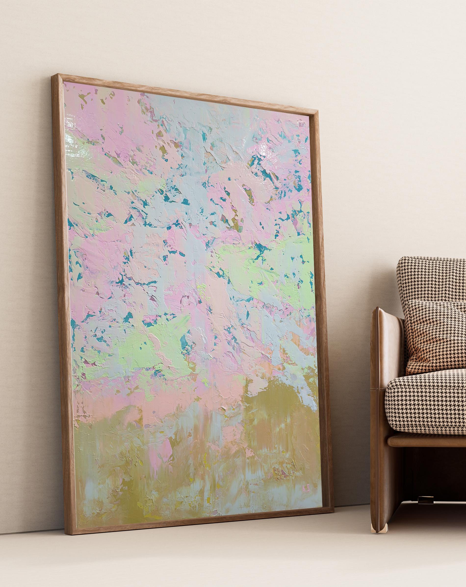 Abstract 2523 - Gray Landscape Painting by Alex Senchenko
