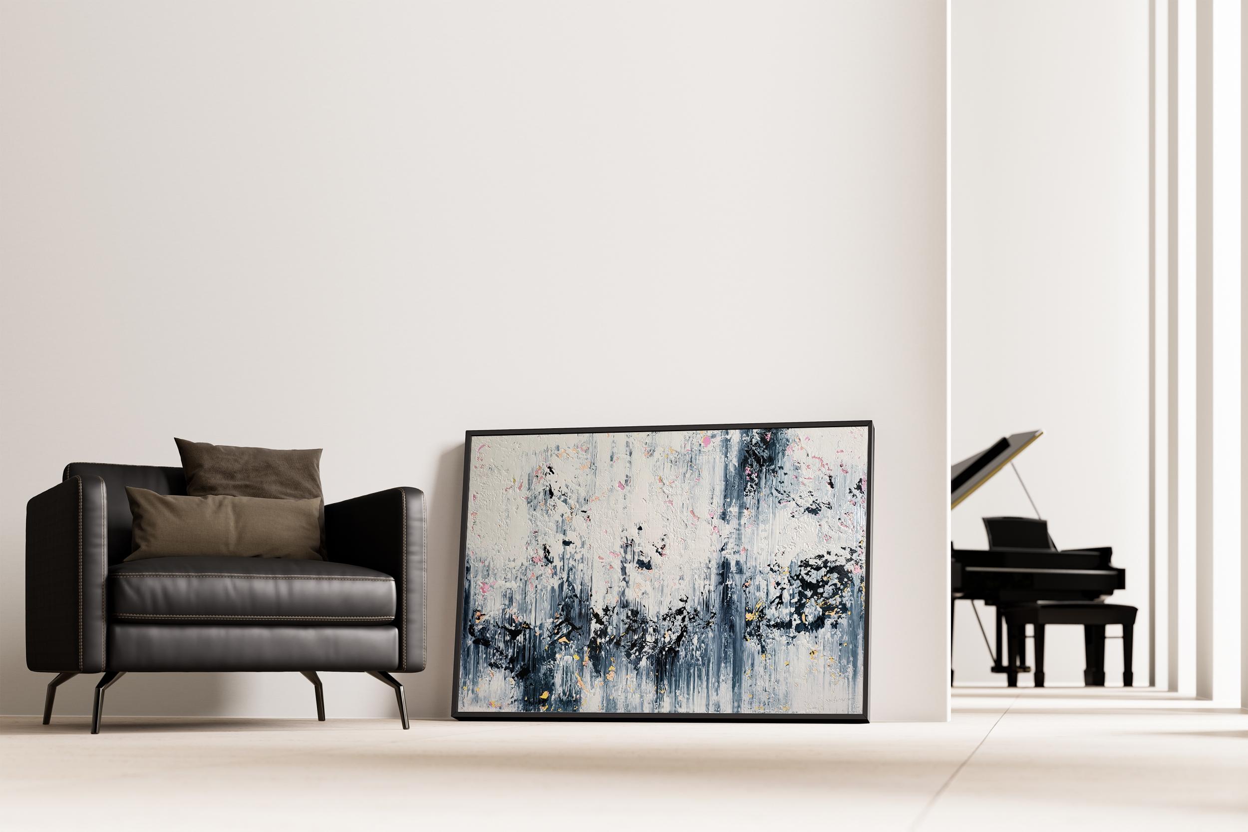 Astratto 2524 - Landscape Painting Grigio di Alex Senchenko