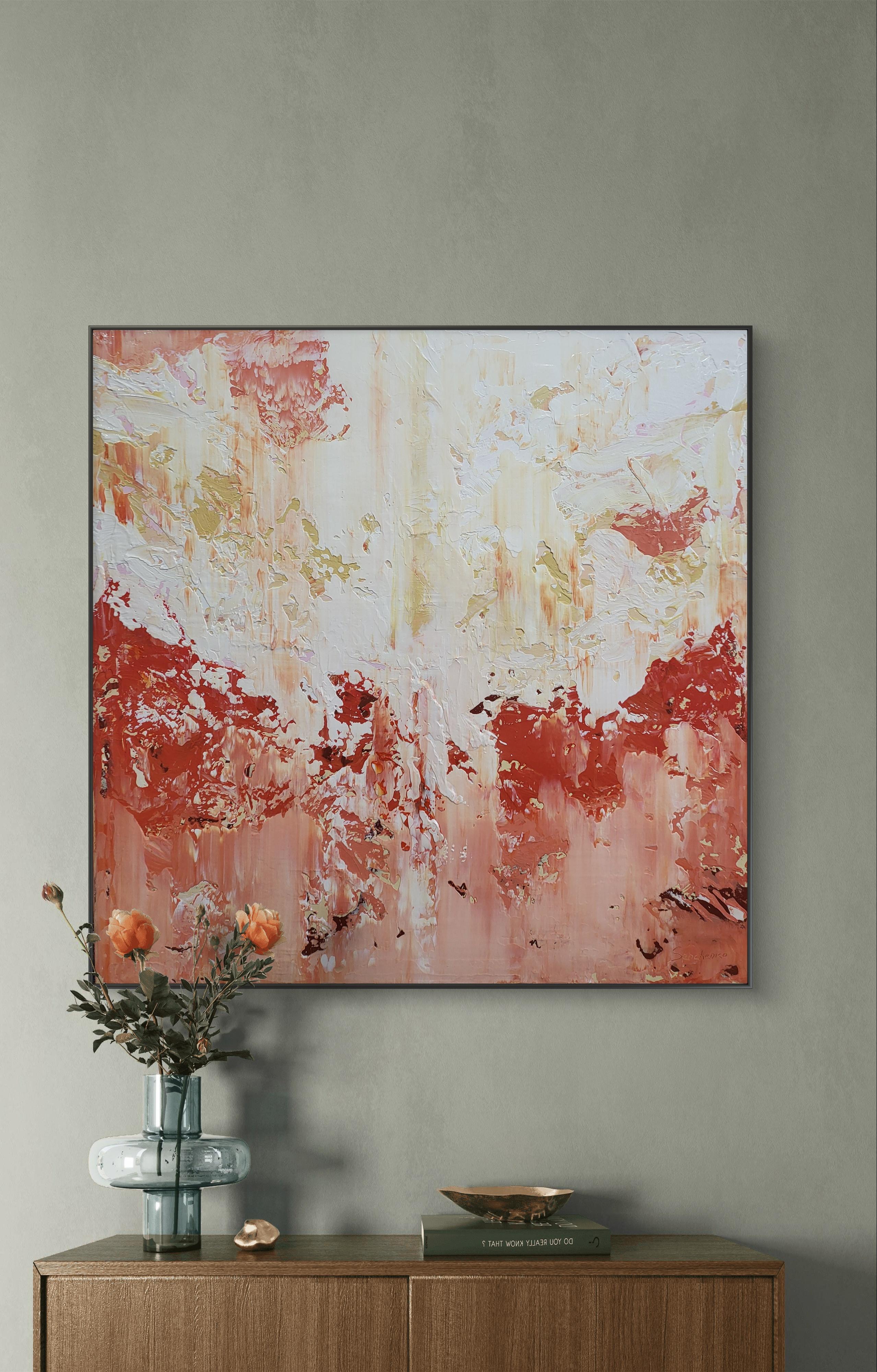 Abstract 2526 - Beige Interior Painting by Alex Senchenko