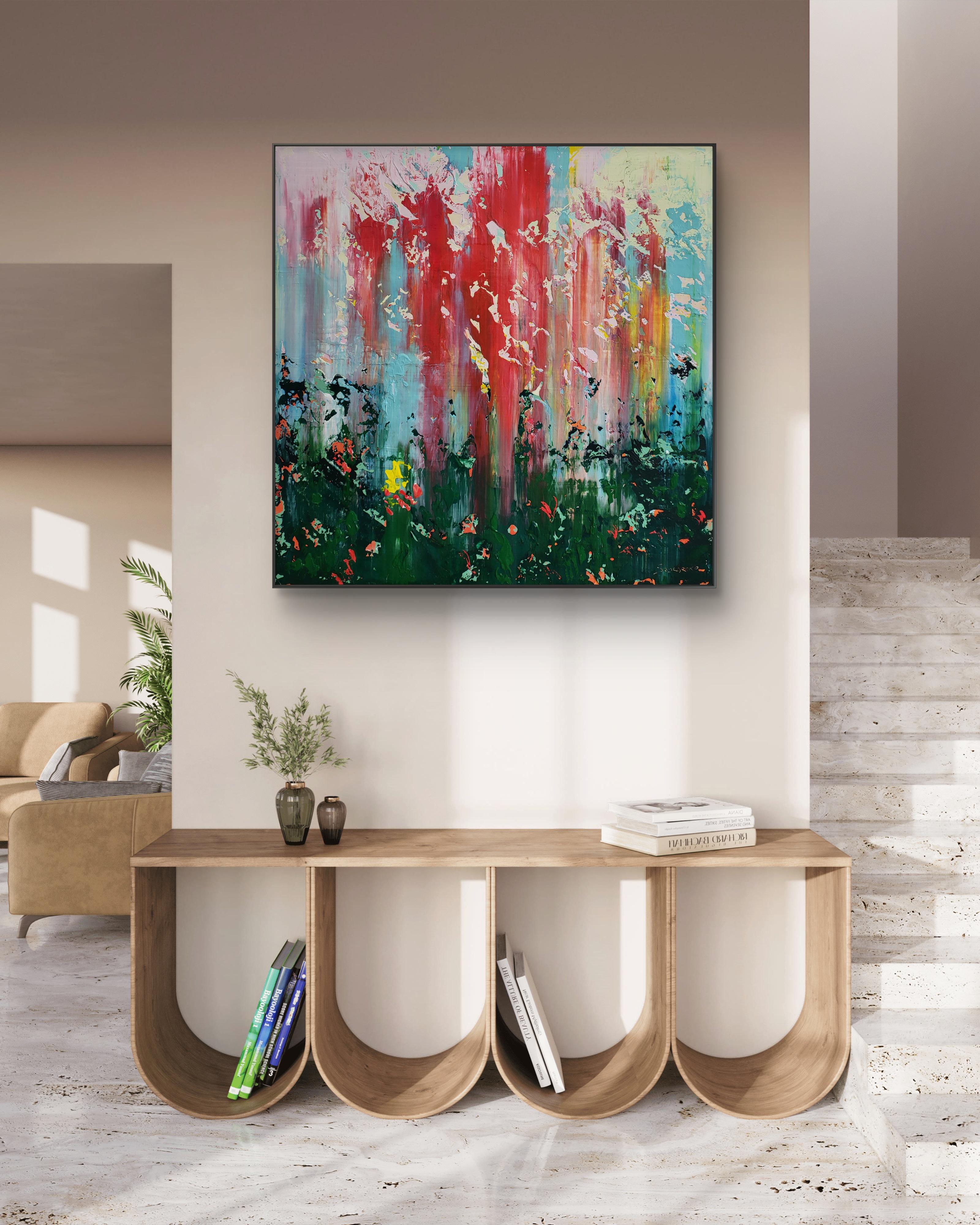 Abstract 2527 - Brown Interior Painting by Alex Senchenko