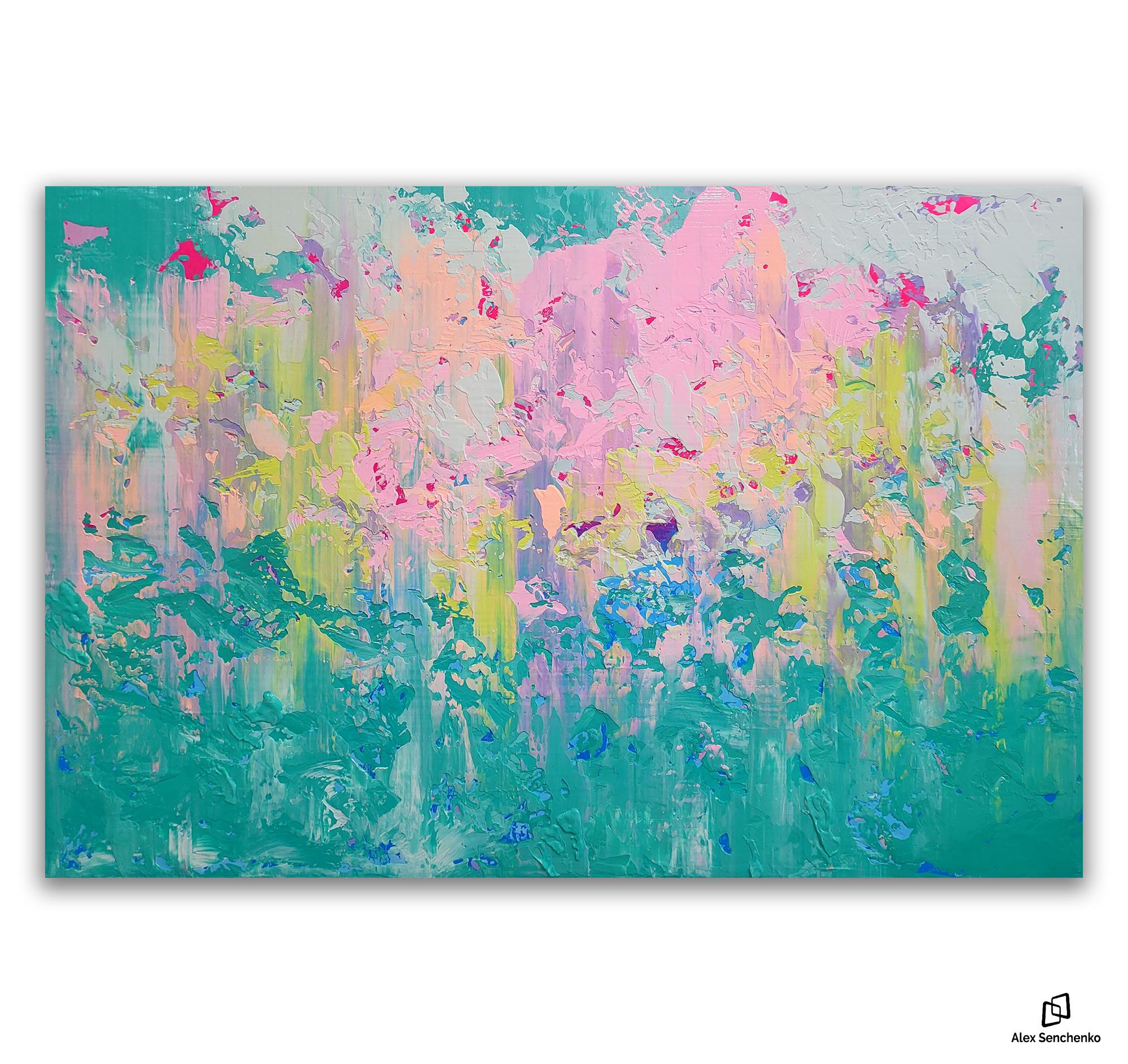 Abstract 2534 - Gray Landscape Painting by Alex Senchenko