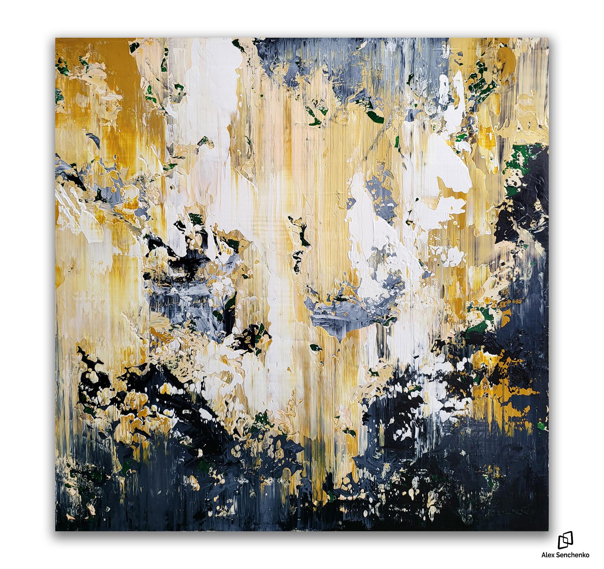 Abstract 2535 - Beige Interior Painting by Alex Senchenko