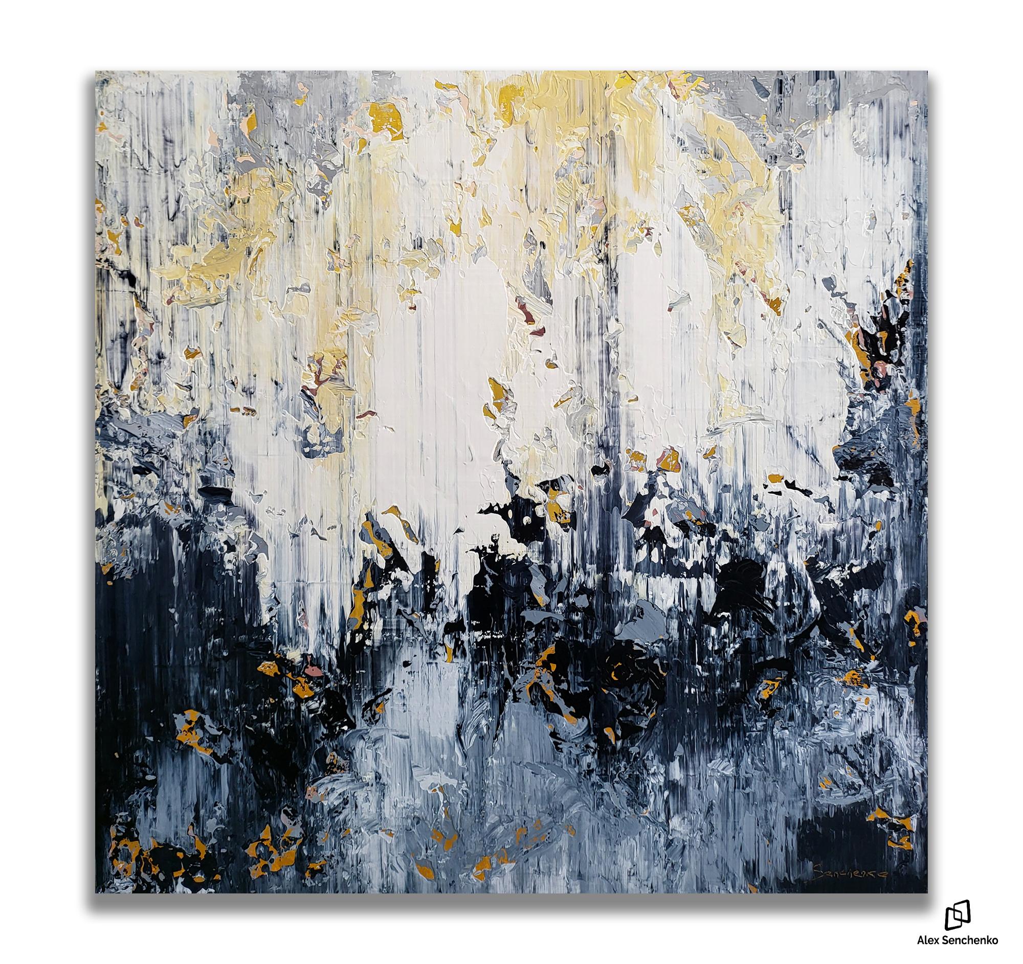 Abstract 2538 - Gray Landscape Painting by Alex Senchenko