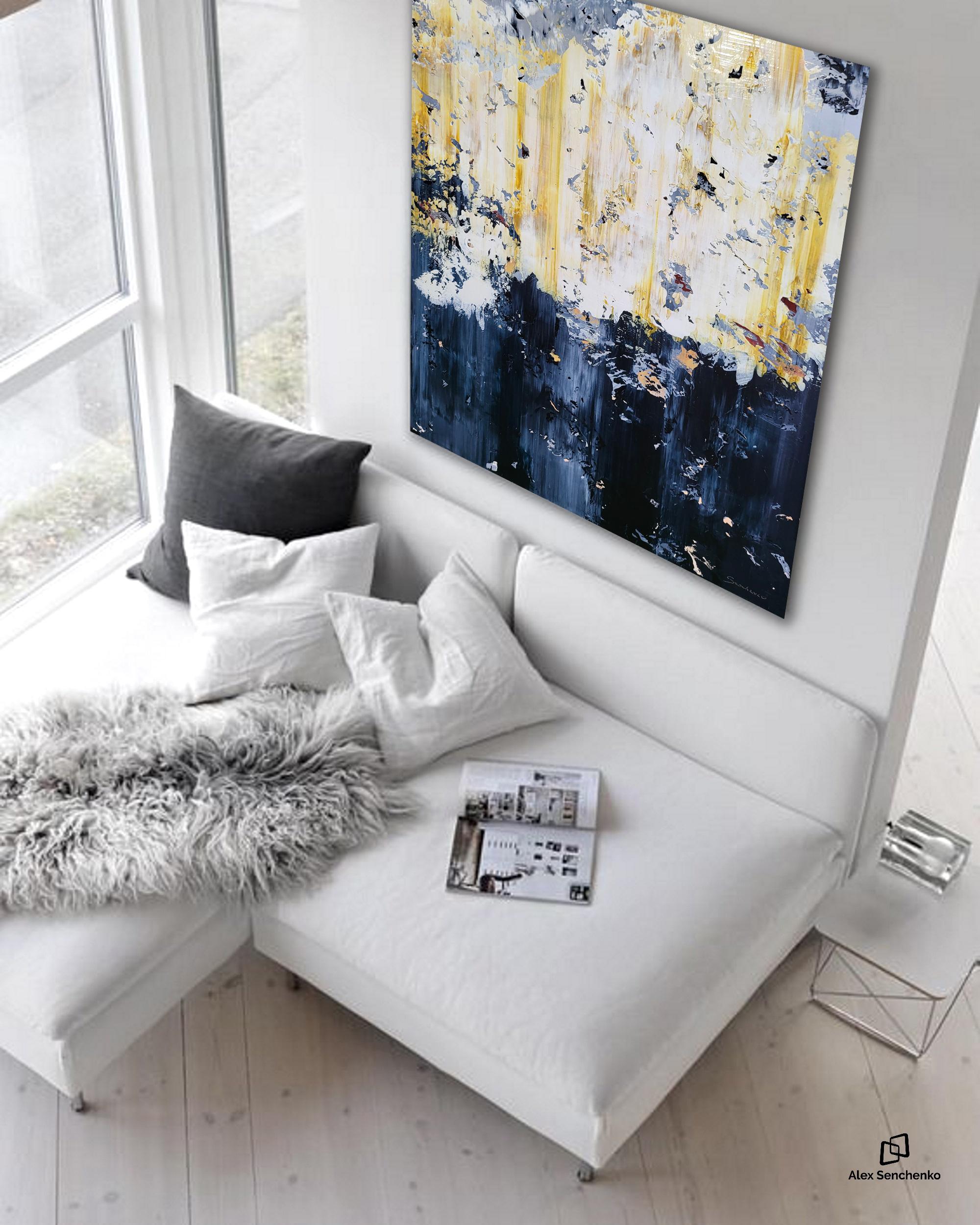 In this piece, I poured raw emotion into every brushstroke, blending deep shadows with bursts of light to evoke a sense of transformation. The interplay of dark and golden hues invites reflection and renewal, bringing an energizing yet calming