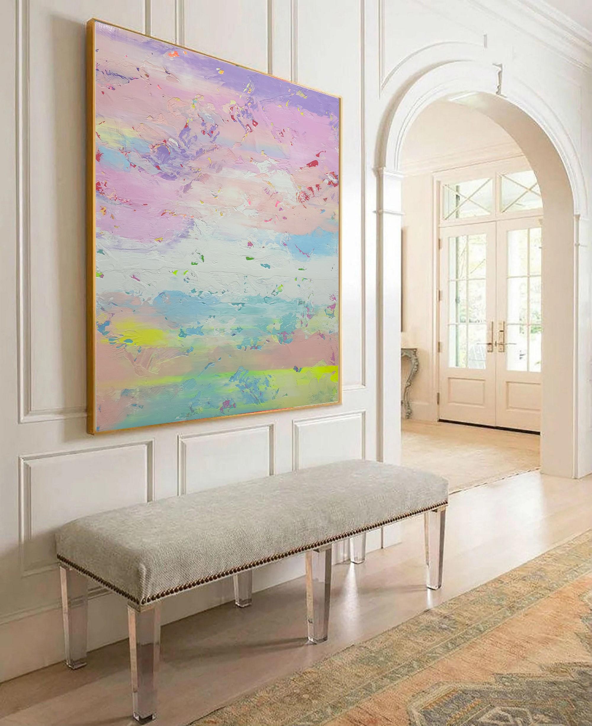 Abstract 2550 - Gray Abstract Painting by Alex Senchenko