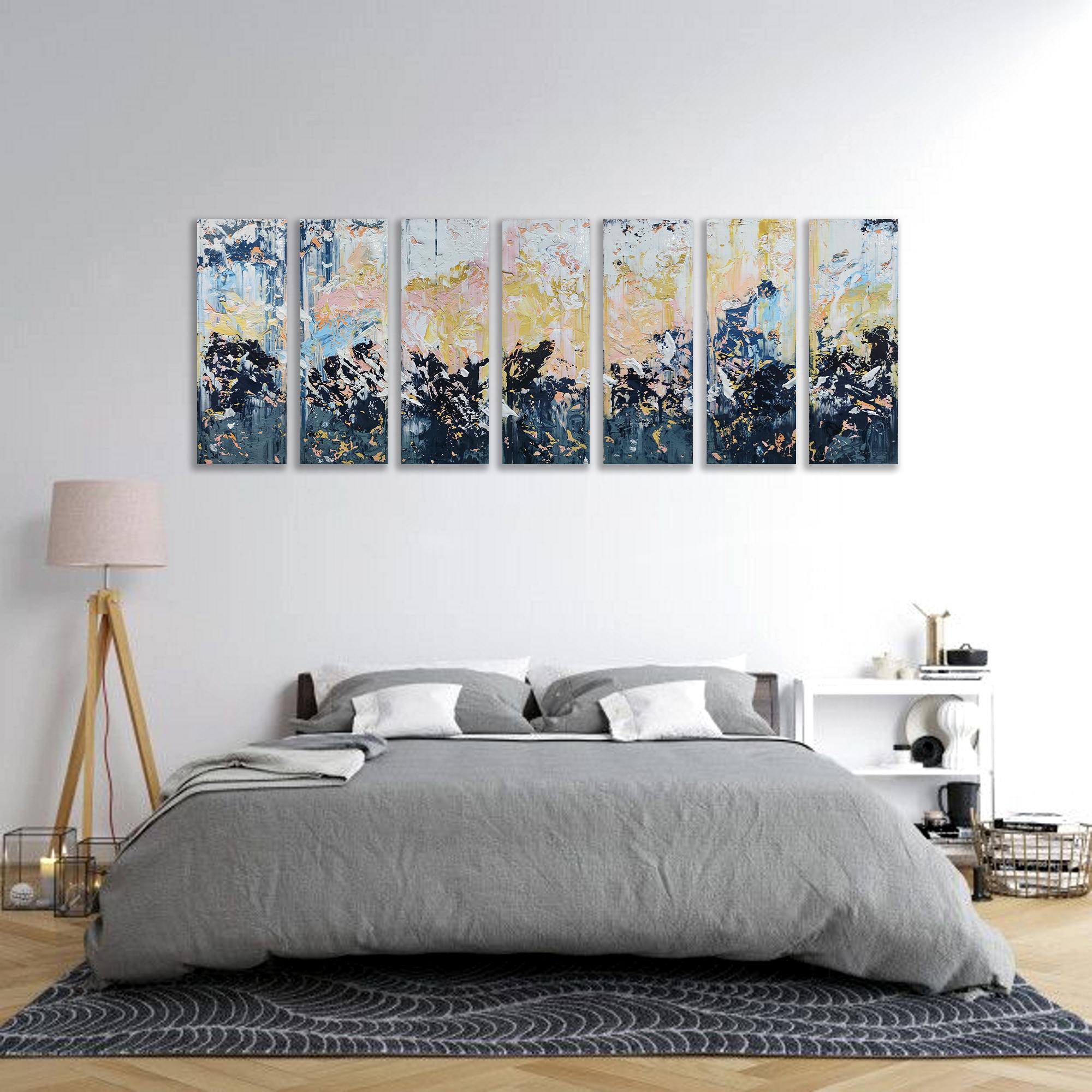 Abstract 2551 - Gray Abstract Painting by Alex Senchenko