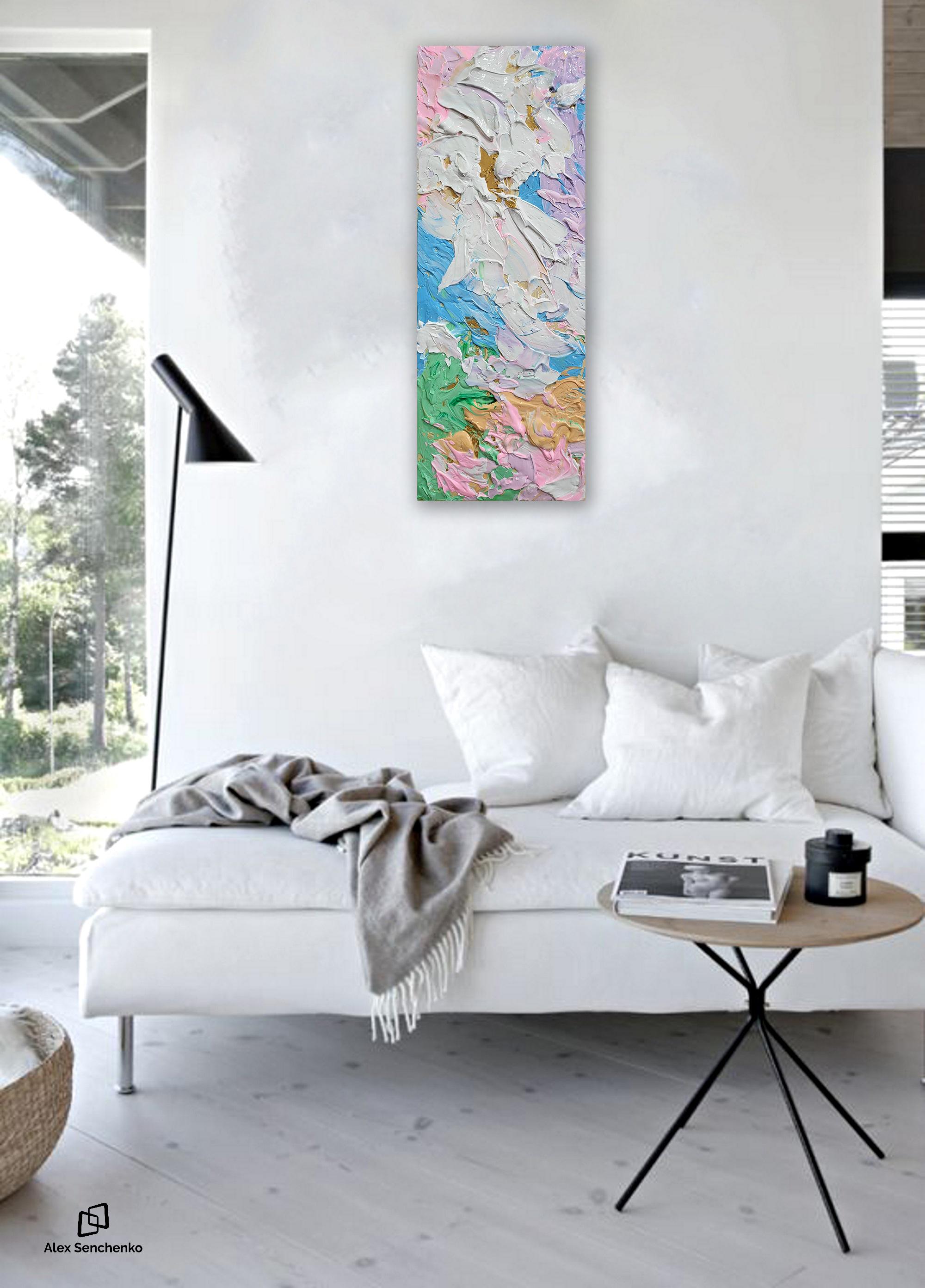 Abstract 2552 - Blue Abstract Painting by Alex Senchenko