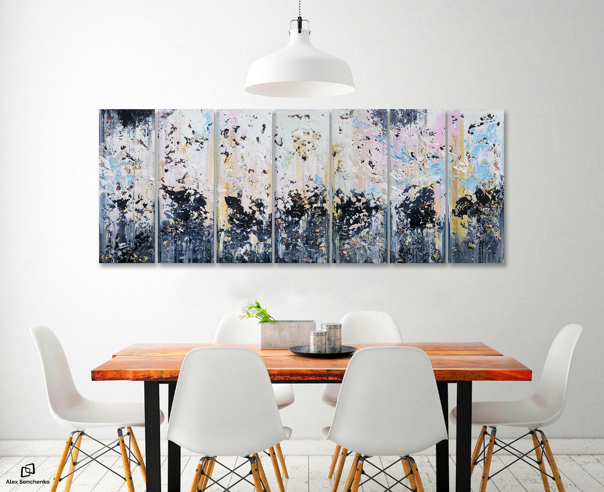 This piece bursts with raw emotion, a dance of chaos and calm through layers of acrylic. I poured my soul into the textured brushstrokes and subtle pastel hues, capturing fleeting moments of light breaking through darkness. It invites you to lose