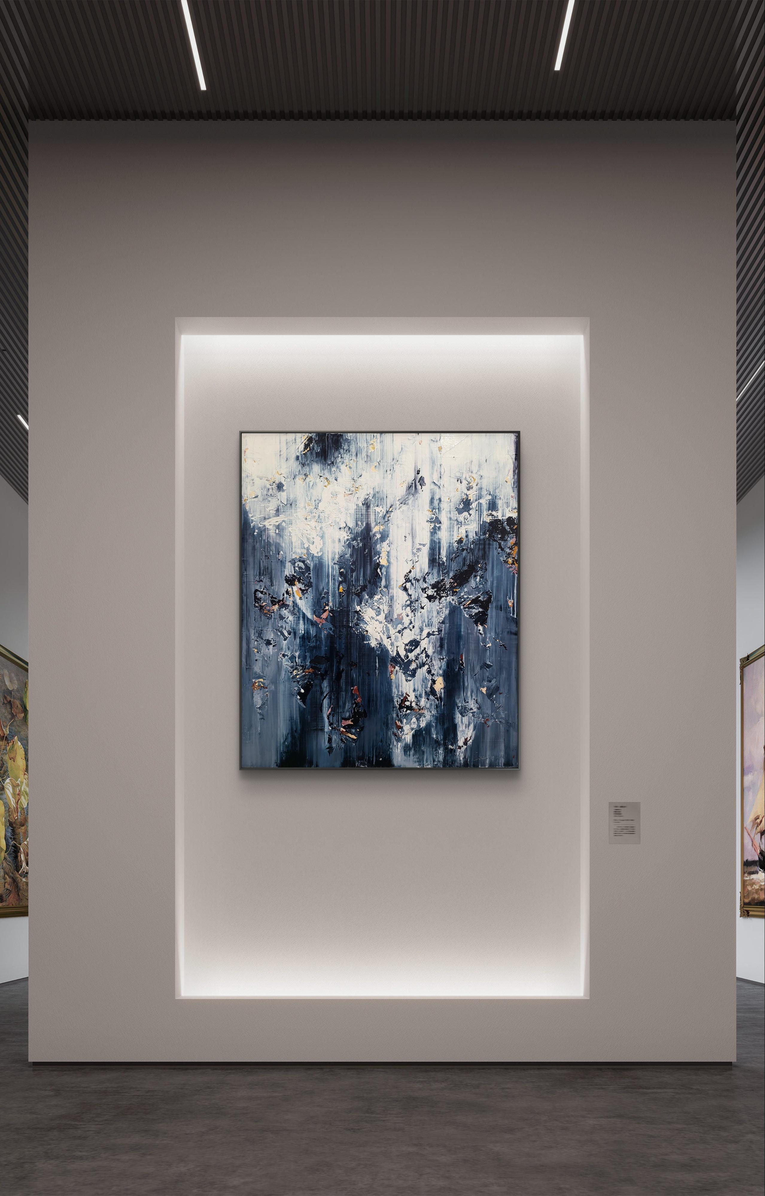 En esta obra, vertí emociones crudas sobre el lienzo con atrevidos trazos acrílicos, captando la tensión entre la luz y la sombra. El expresionismo abstracto revela el caos y la belleza de las luchas interiores, mientras que los sutiles toques de