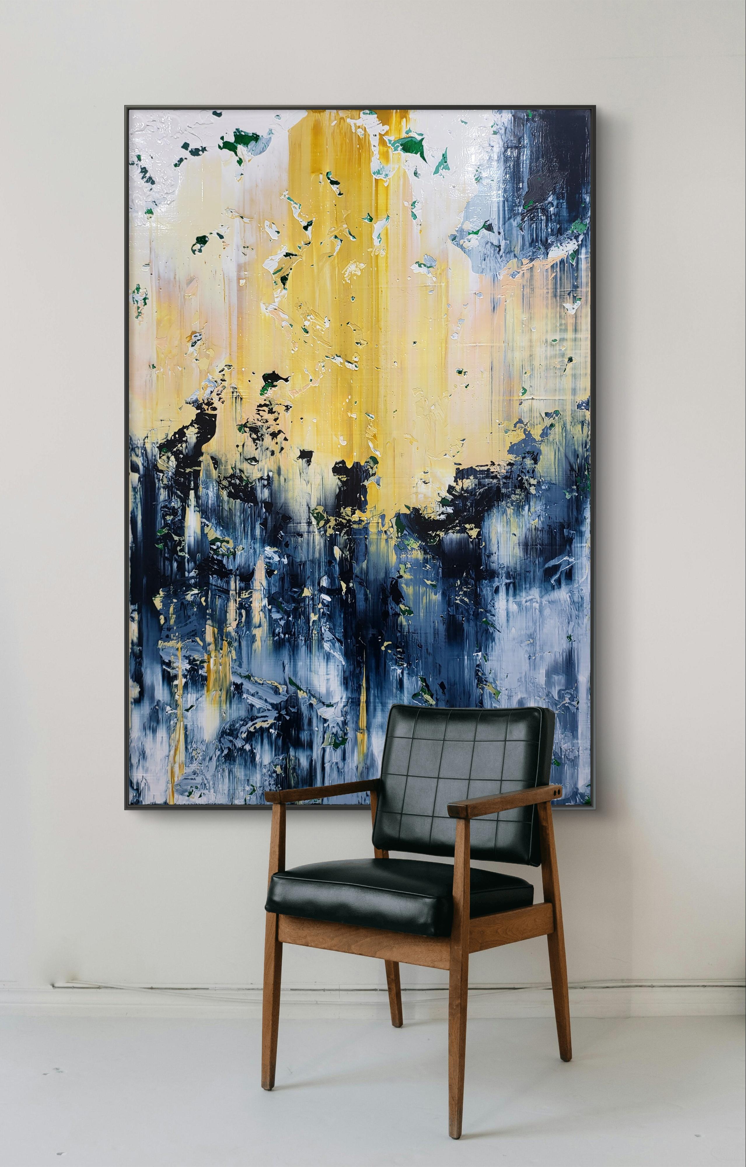 Abstract 2570 - Brown Interior Painting by Alex Senchenko