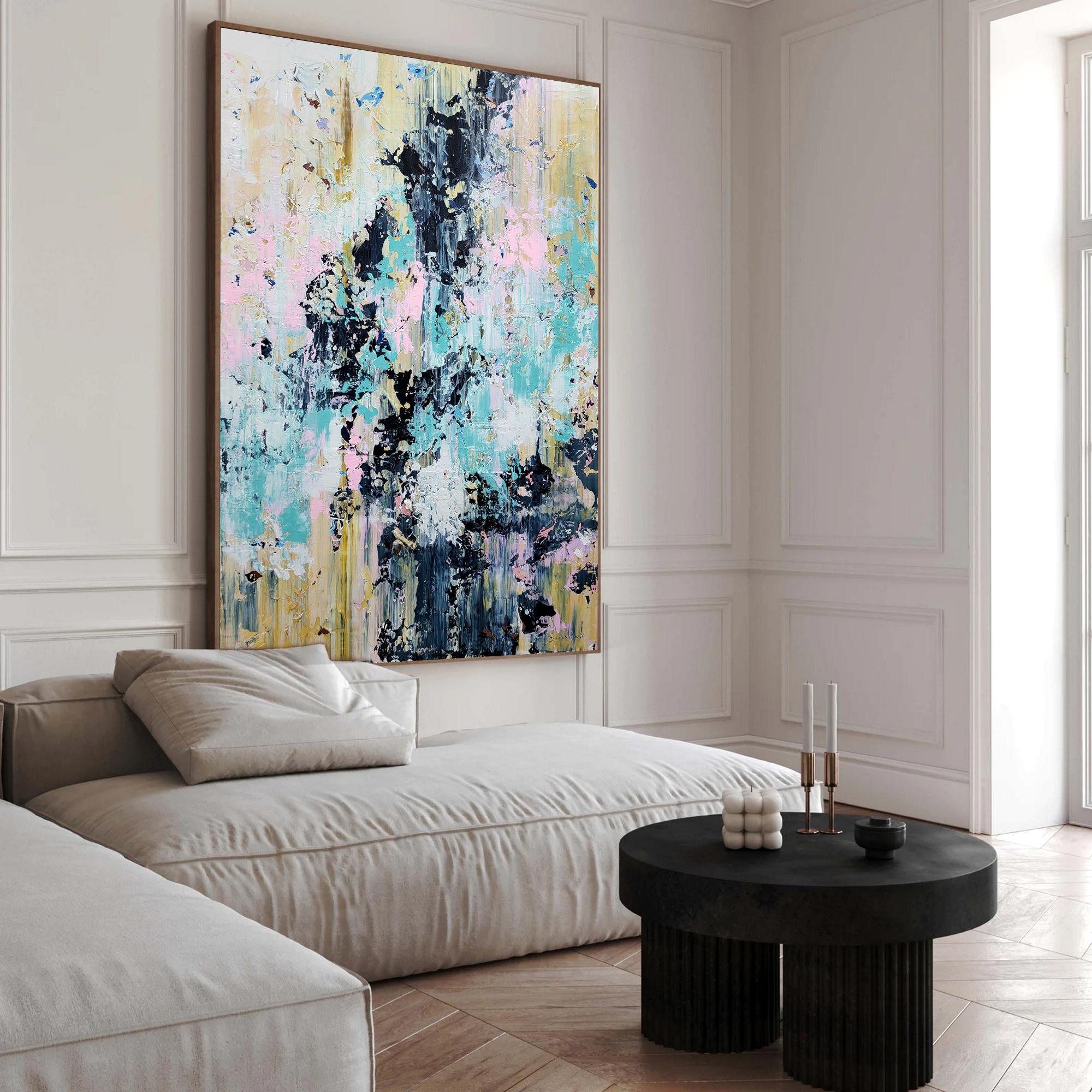 Abstract 2581 - Gray Interior Painting by Alex Senchenko