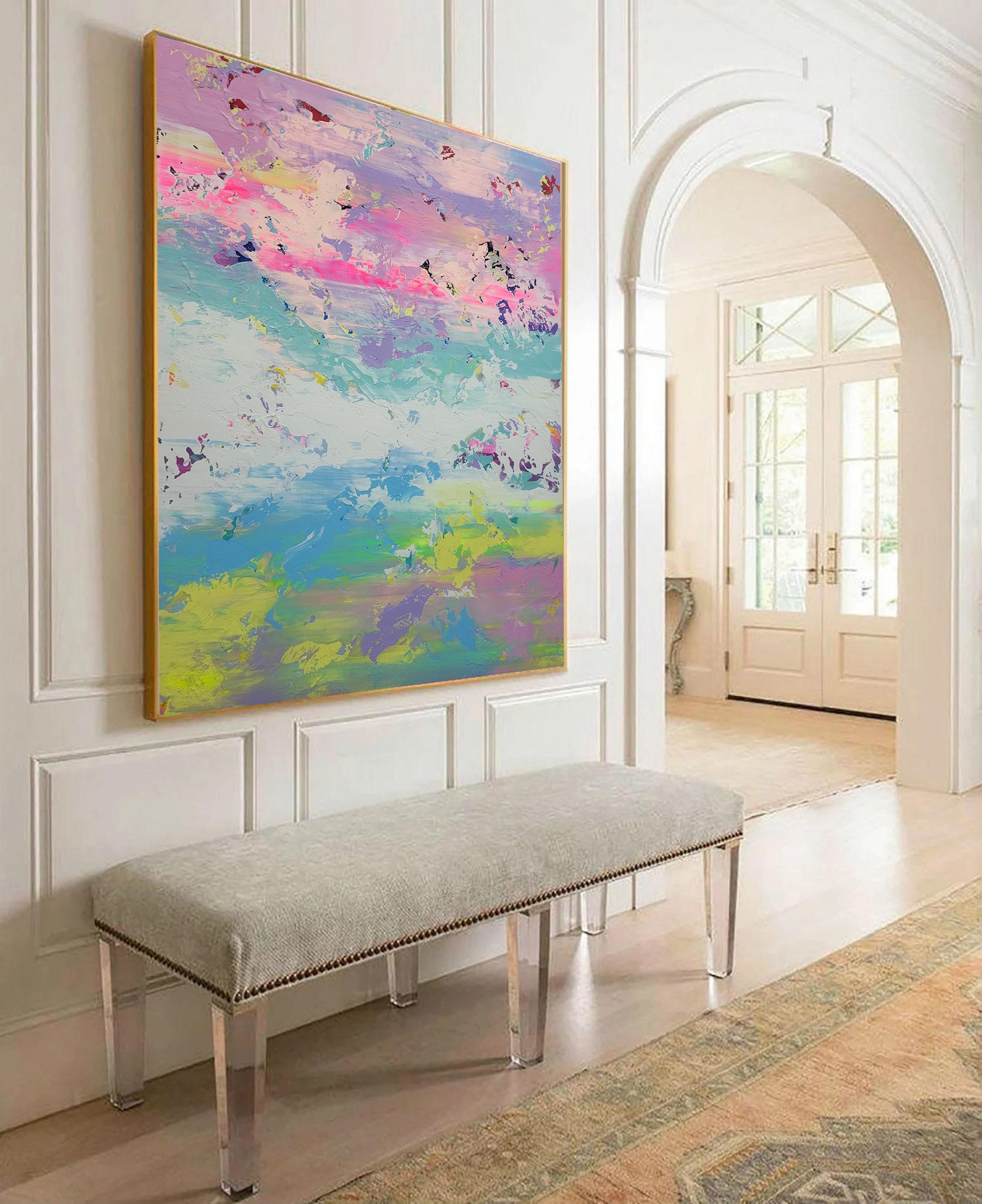 Abstract 2582 - Gray Abstract Painting by Alex Senchenko