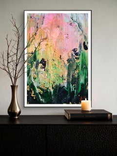 Abstract 2635 - Colorful Impasto Green Abstract Painting