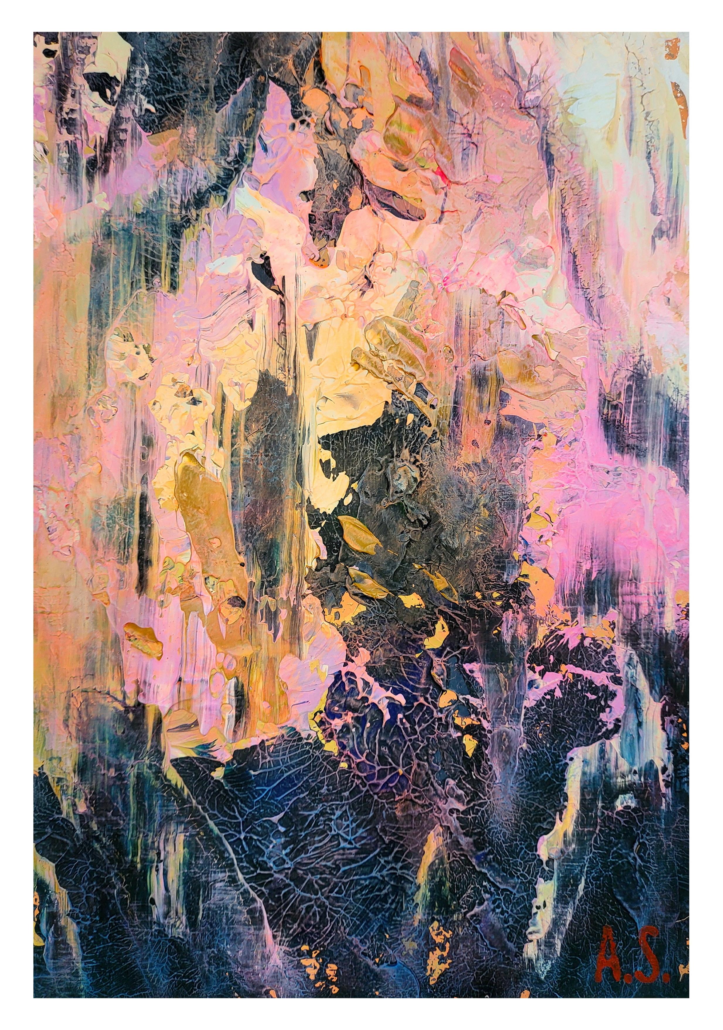 Abstract Painting Alex Senchenko - Résumé 2637 - Peinture originale à l'acrylique en impasto. Texturé