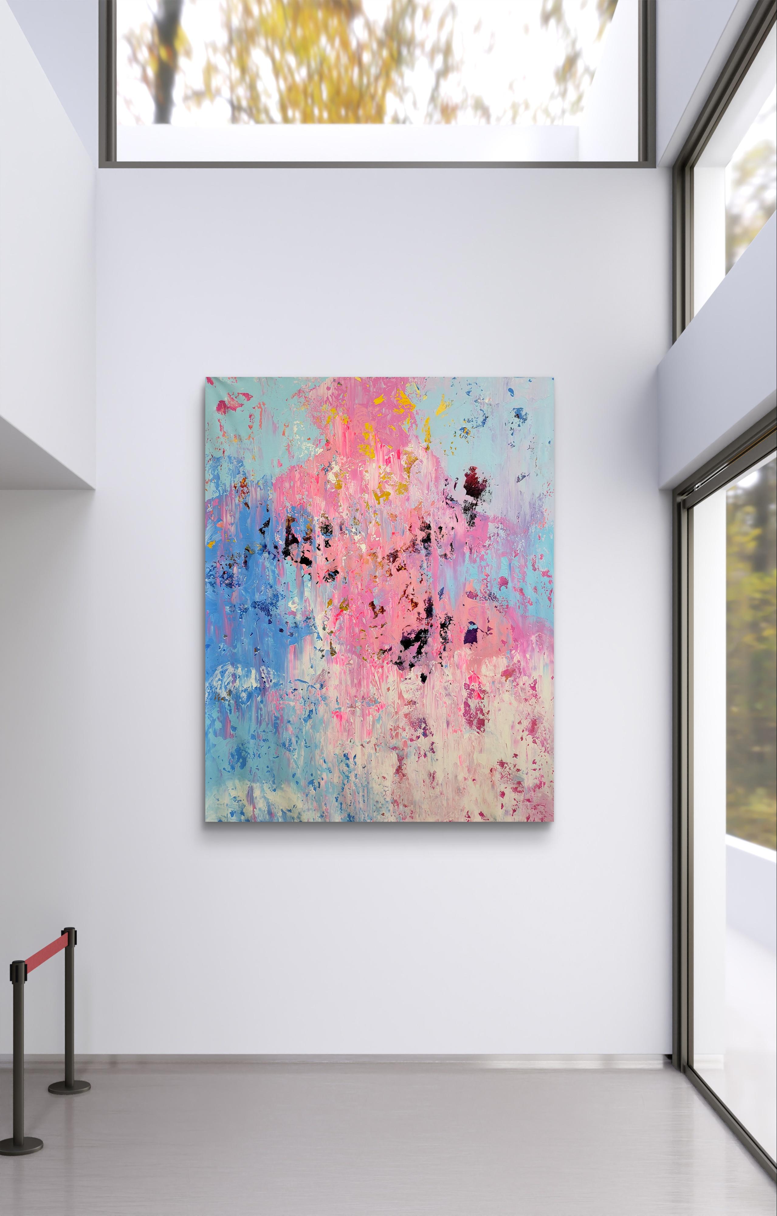 Résumé R 2402 - Gris Abstract Painting par Alex Senchenko