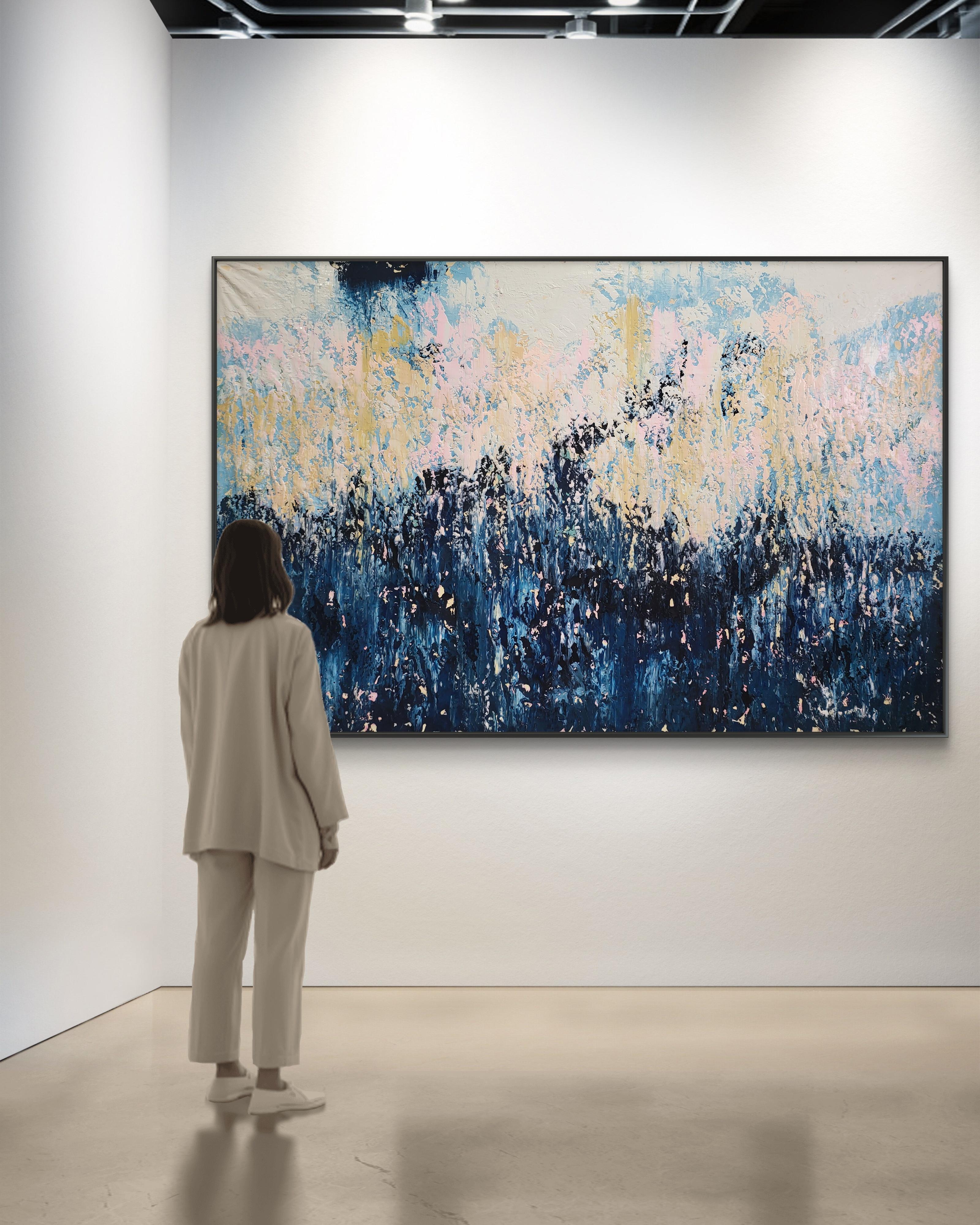 In questa opera d'arte ho scelto di esplorare la vibrante danza delle emozioni e la bellezza indomita della natura attraverso l'espressionismo astratto. Ogni pennellata di pittura acrilica incarna una fusione di caos e calma, catturando l'essenza di