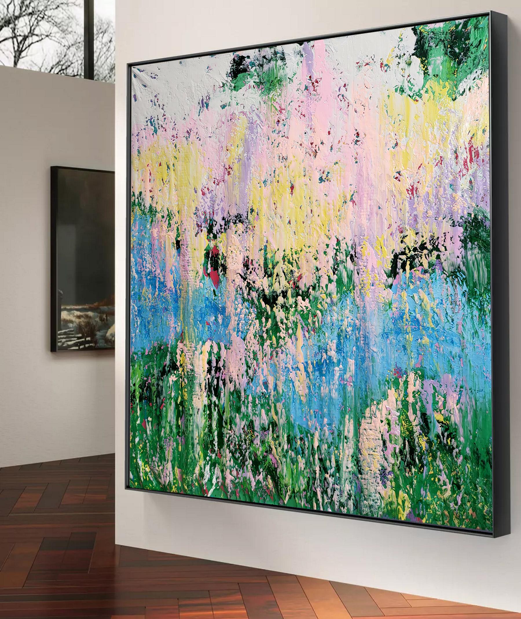 Abstract R 2511 - Gray Landscape Painting by Alex Senchenko