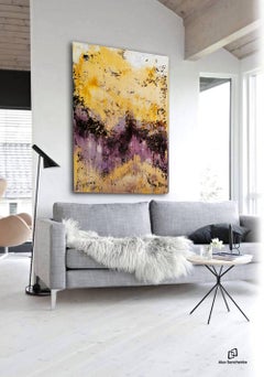 Decadencia y renacimiento, Pintura acrílica abstracta sobre lienzo, 150x100cm