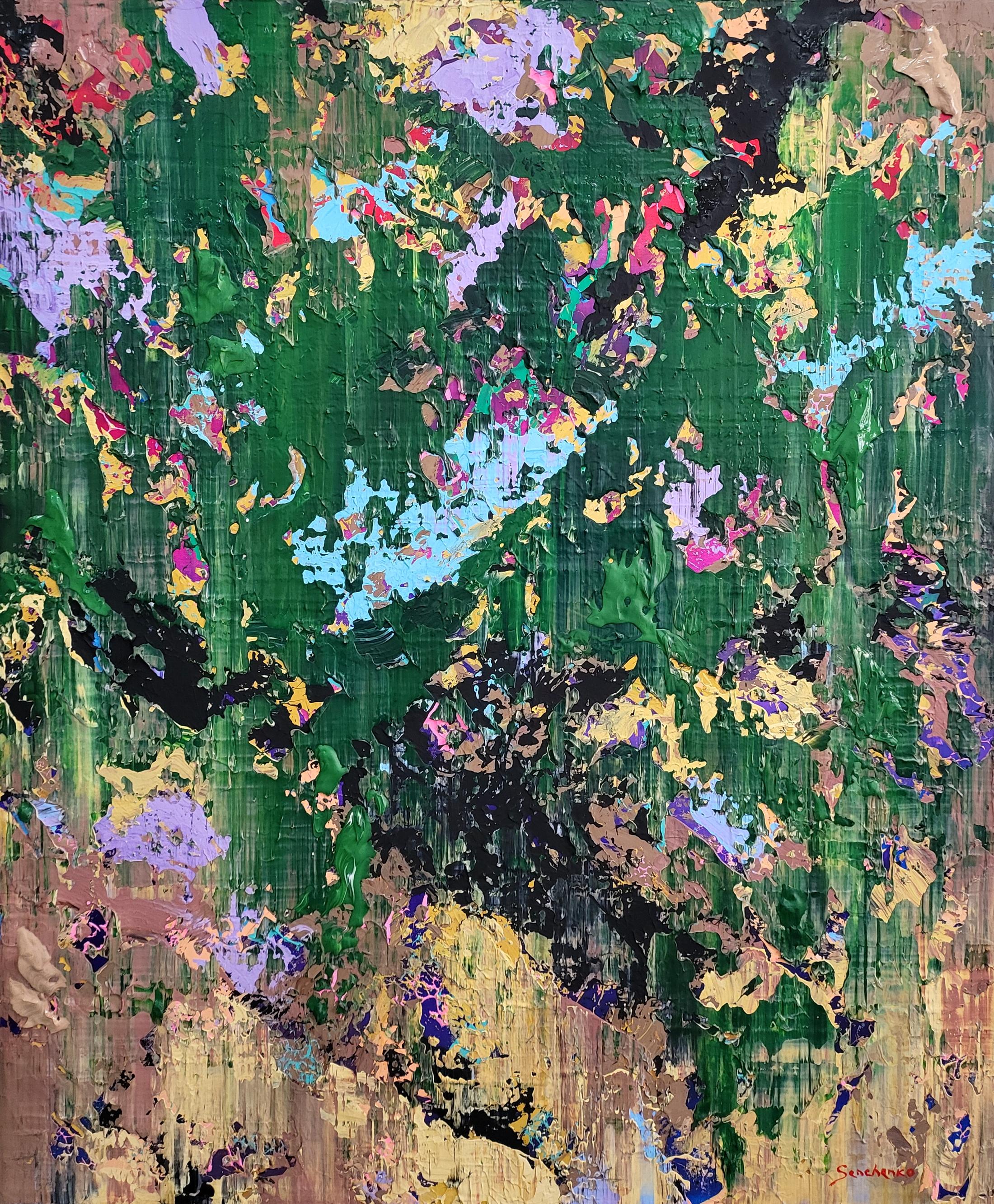 Alex Senchenko Abstract Painting - Earthen Embrace