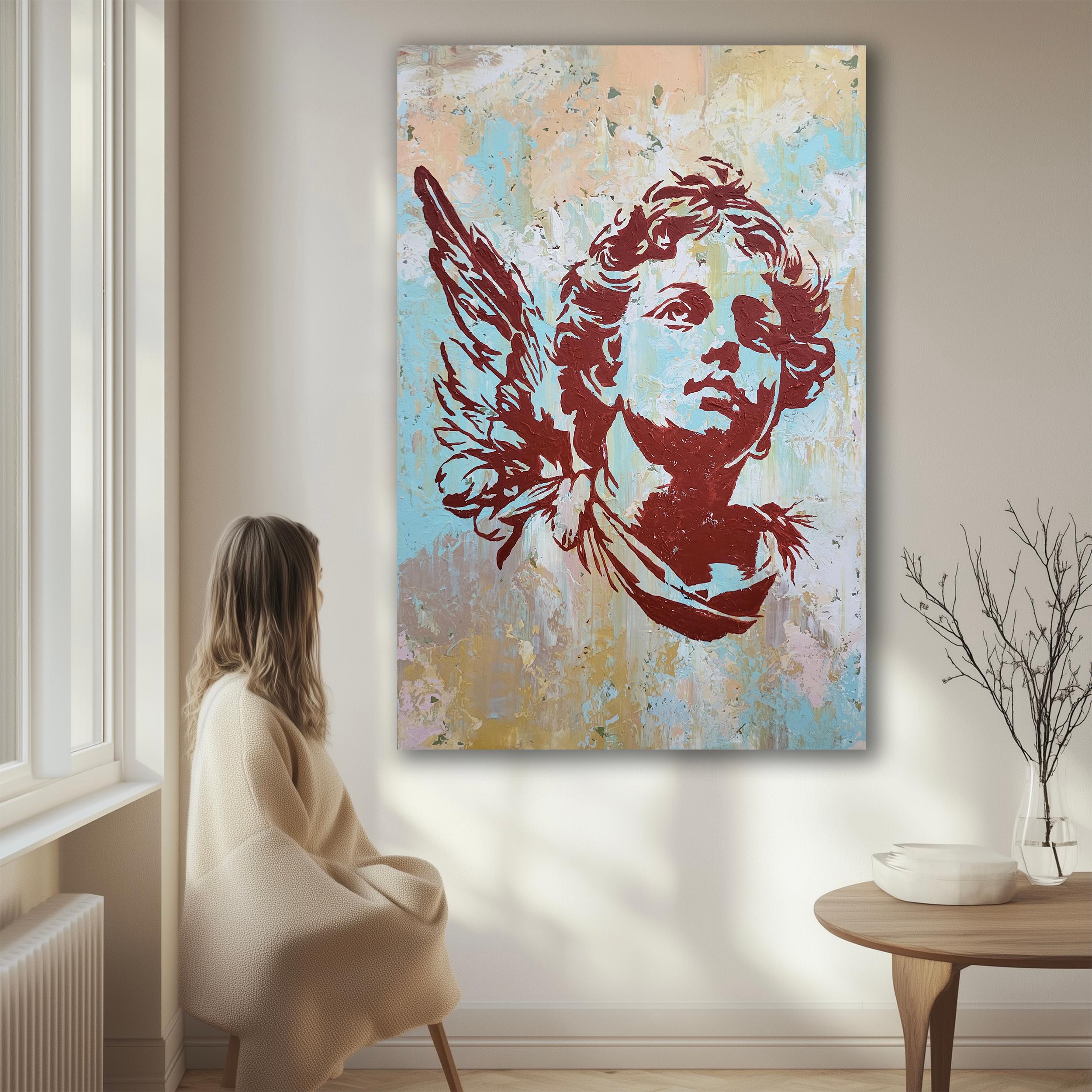 Echi del cielo - Painting Astratto di Alex Senchenko