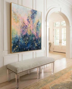 Frozen Dreams - Large Colorful Impasto Abstract Painting: 120x100cm