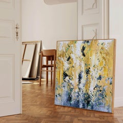 Golden Echo - Acrylic Painting, Abstract Art, 100x100cm, Signed