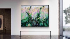 Green Depth - Large Abstract Acrylic Painting on Canvas: 200x150cm.