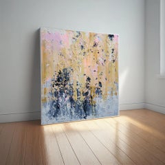Layers of Serenity - Abstract Acrylic Painting, Heavy Impasto, 100cm x 100cm